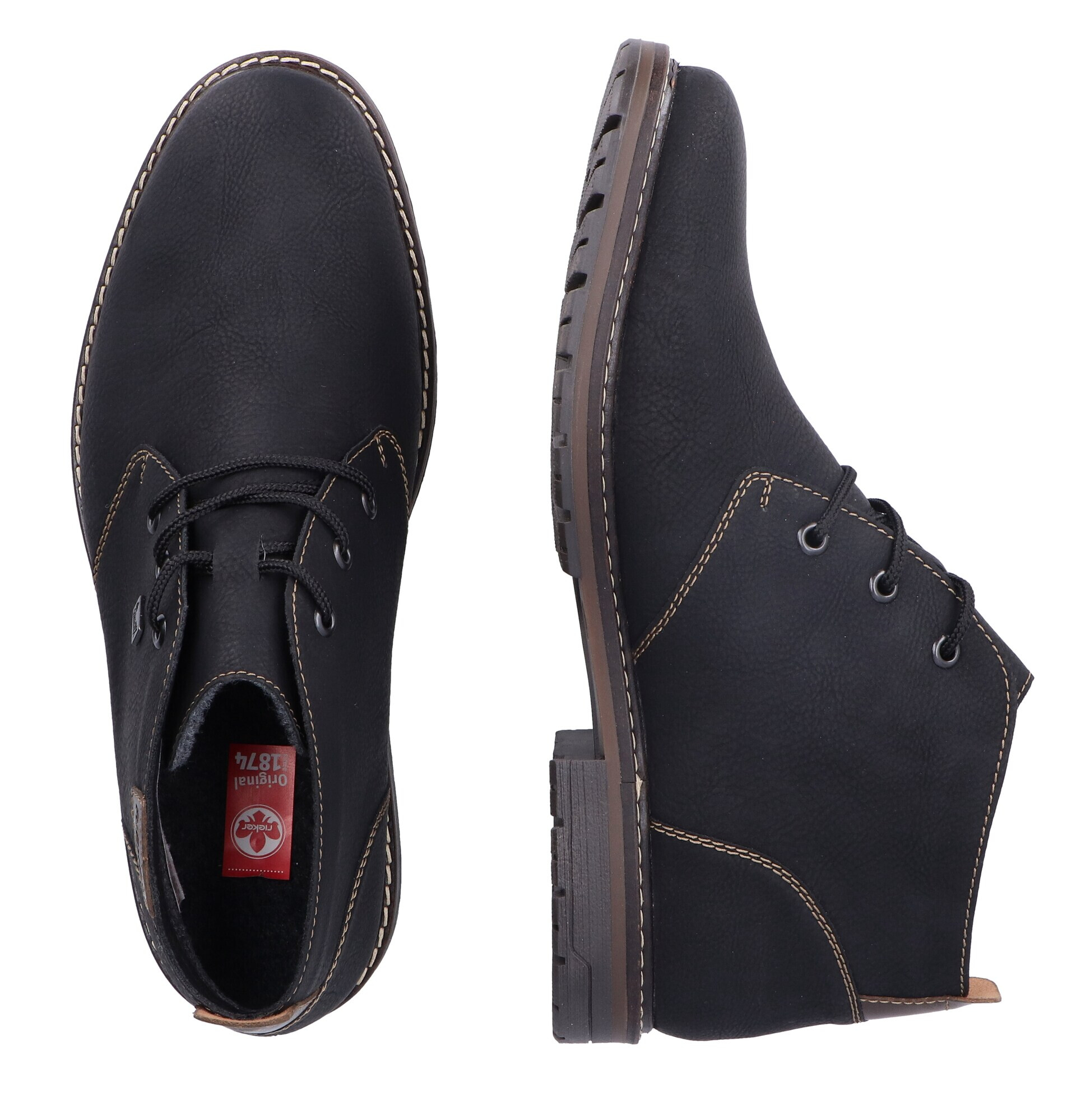 Rieker Botine Chukka '13739' castaniu / negru - Pled.ro