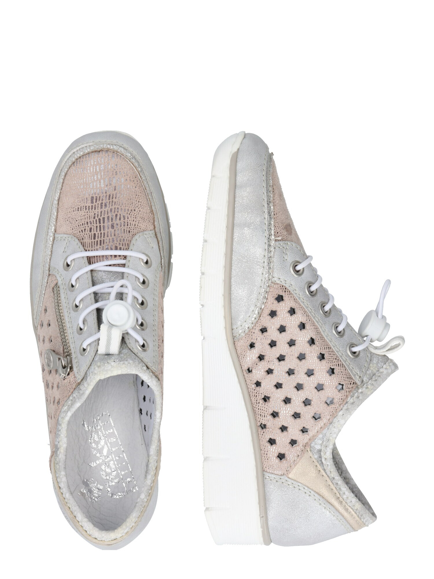 Rieker Sneaker low bej deschis / gri argintiu / roz pal - Pled.ro