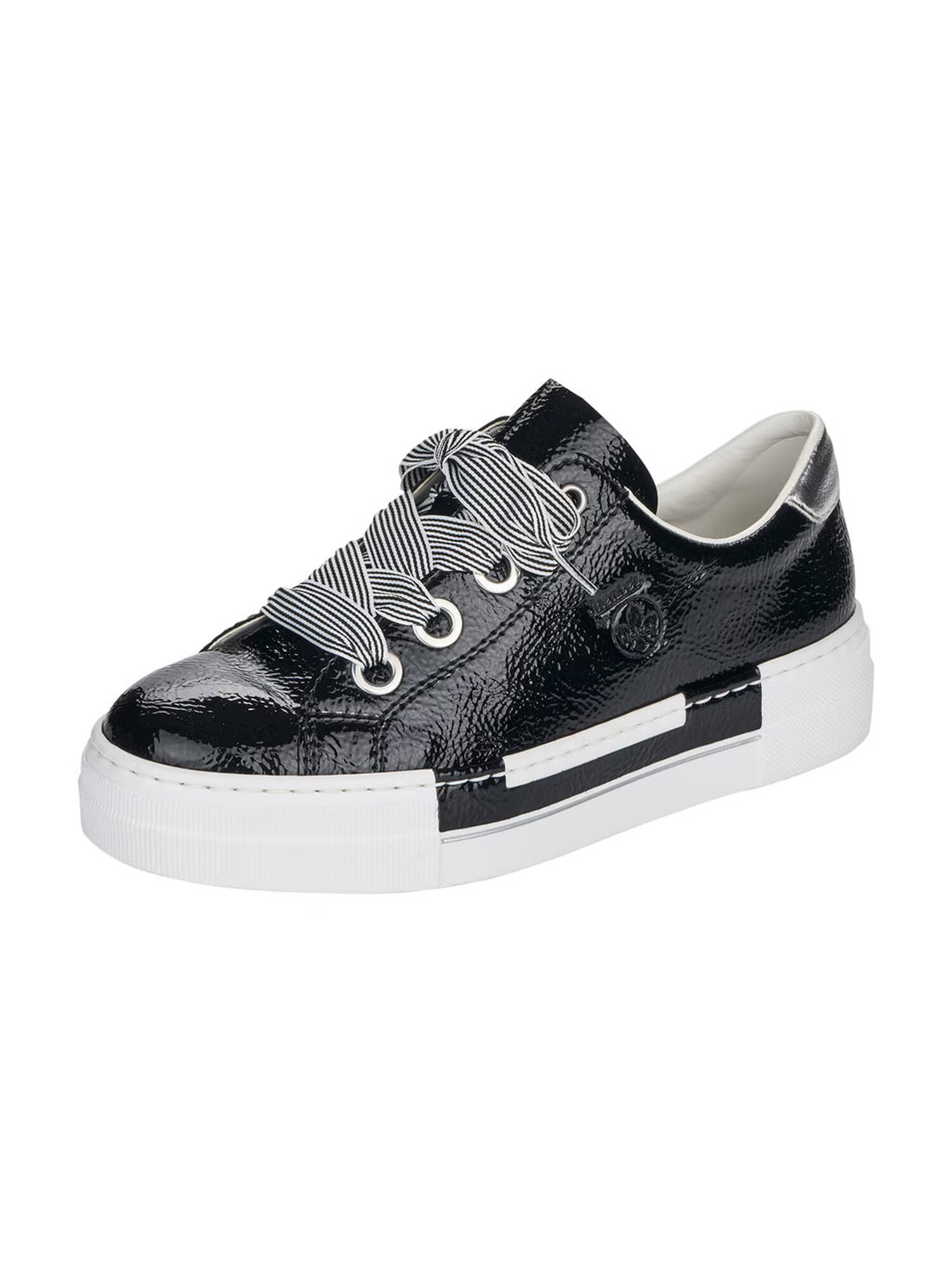 Rieker Sneaker low negru / argintiu / alb - Pled.ro