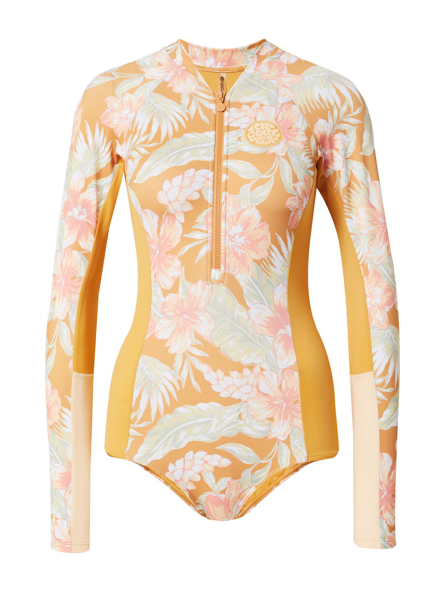 RIP CURL Costum de baie sport 'ALWAYS SUMMER' auriu / verde pastel / portocaliu pastel / alb natural - Pled.ro