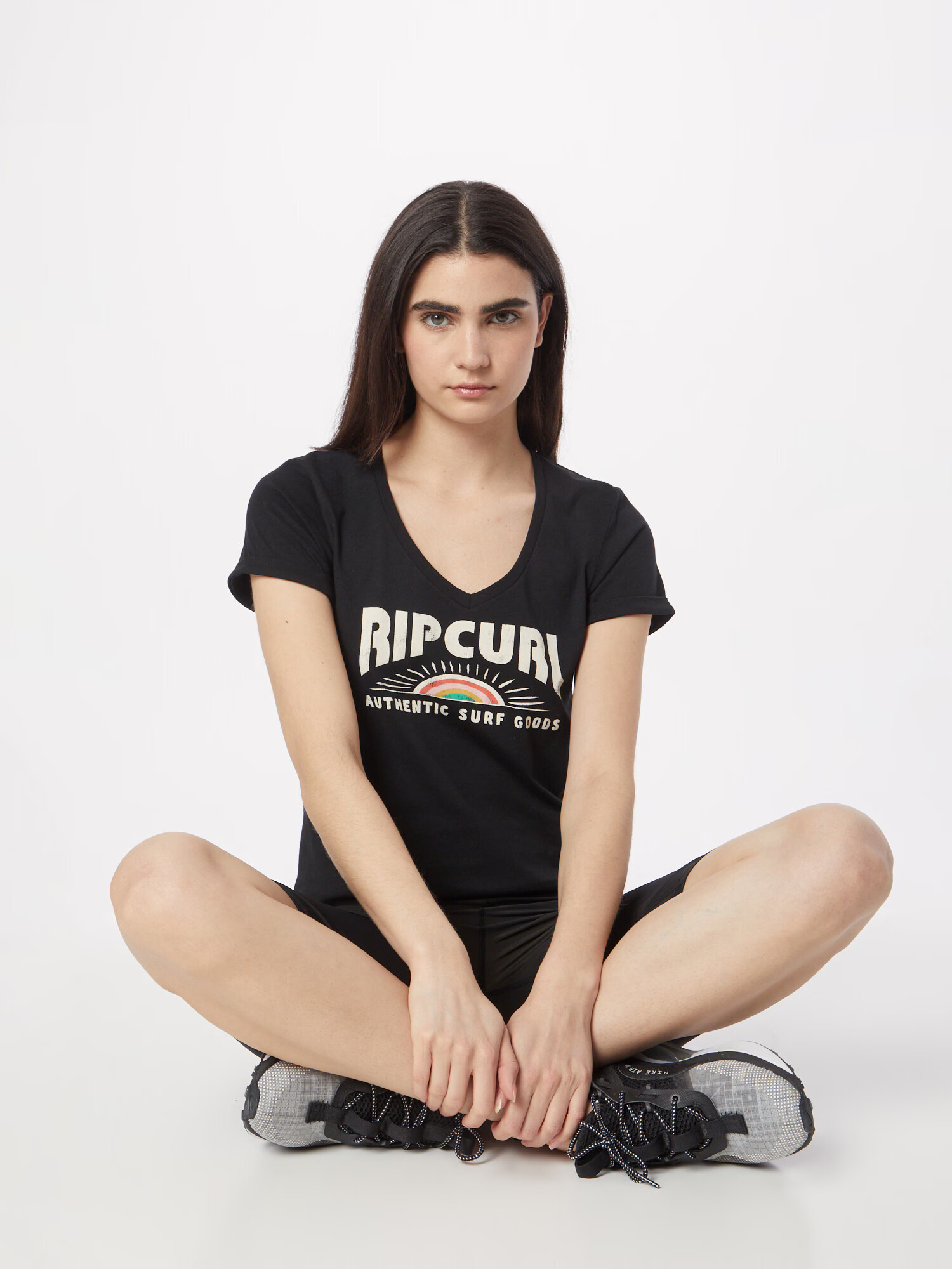 RIP CURL Tricou funcțional 'DAYBREAK' galben / portocaliu / negru / alb - Pled.ro