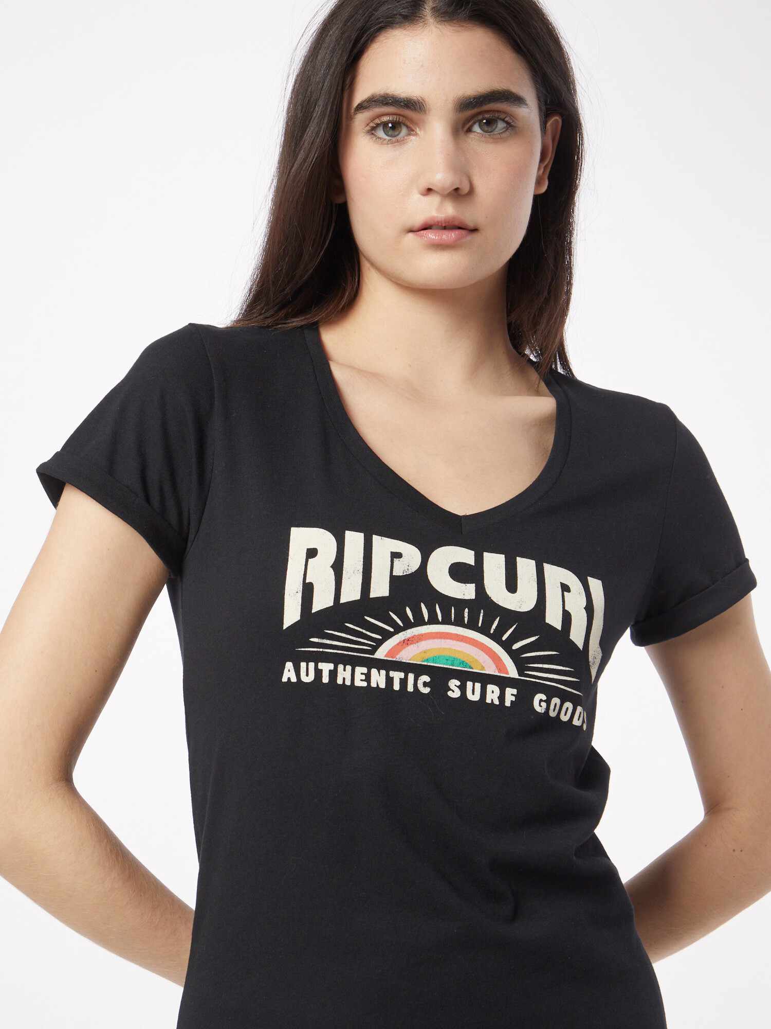 RIP CURL Tricou funcțional 'DAYBREAK' galben / portocaliu / negru / alb - Pled.ro