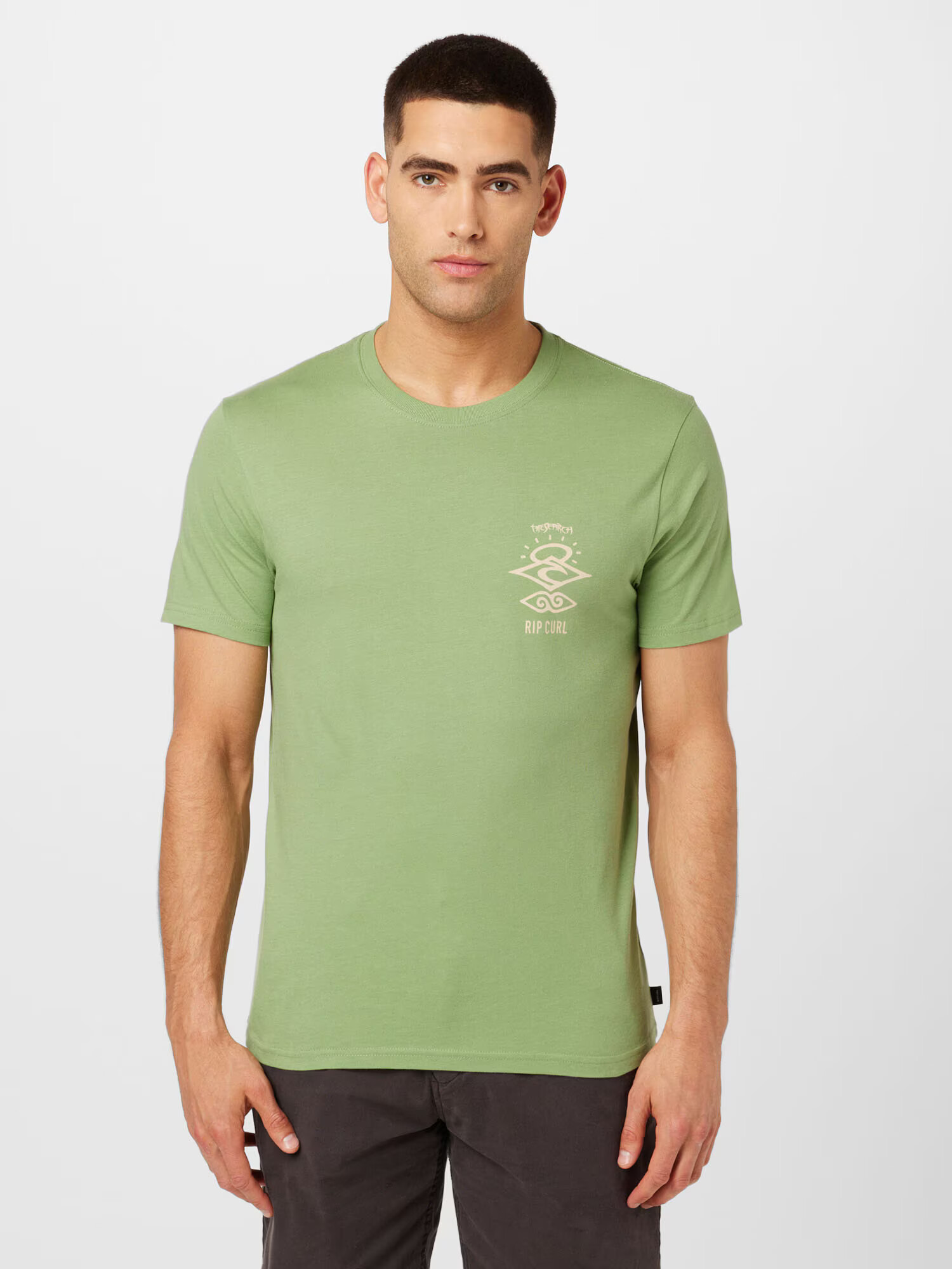 RIP CURL Tricou 'SEARCH' bej / verde deschis - Pled.ro