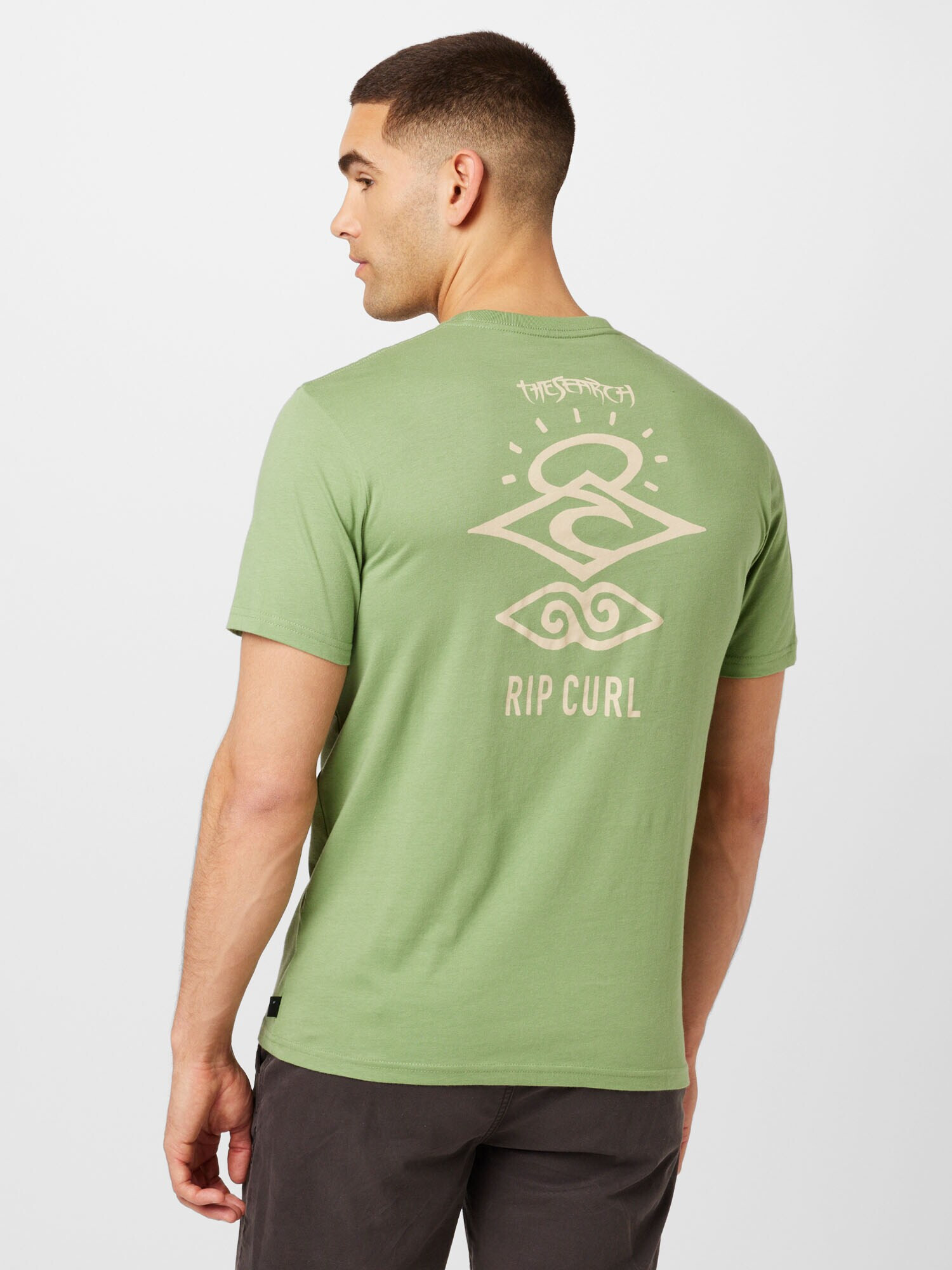 RIP CURL Tricou 'SEARCH' bej / verde deschis - Pled.ro