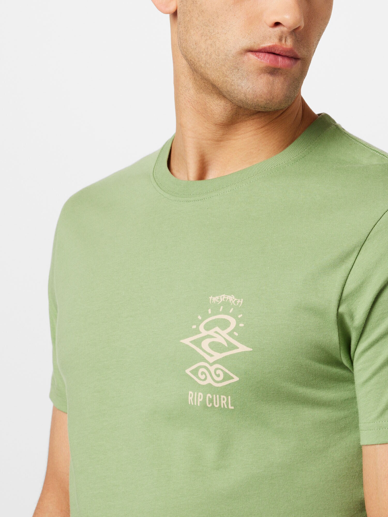 RIP CURL Tricou 'SEARCH' bej / verde deschis - Pled.ro