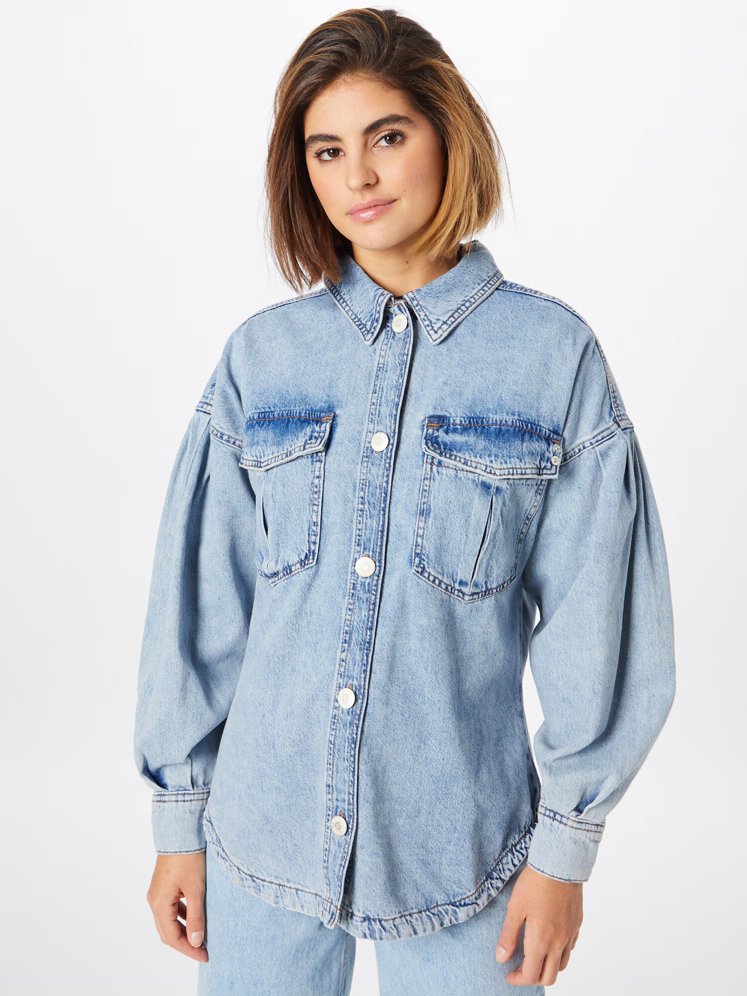 River Island Bluză albastru denim - Pled.ro