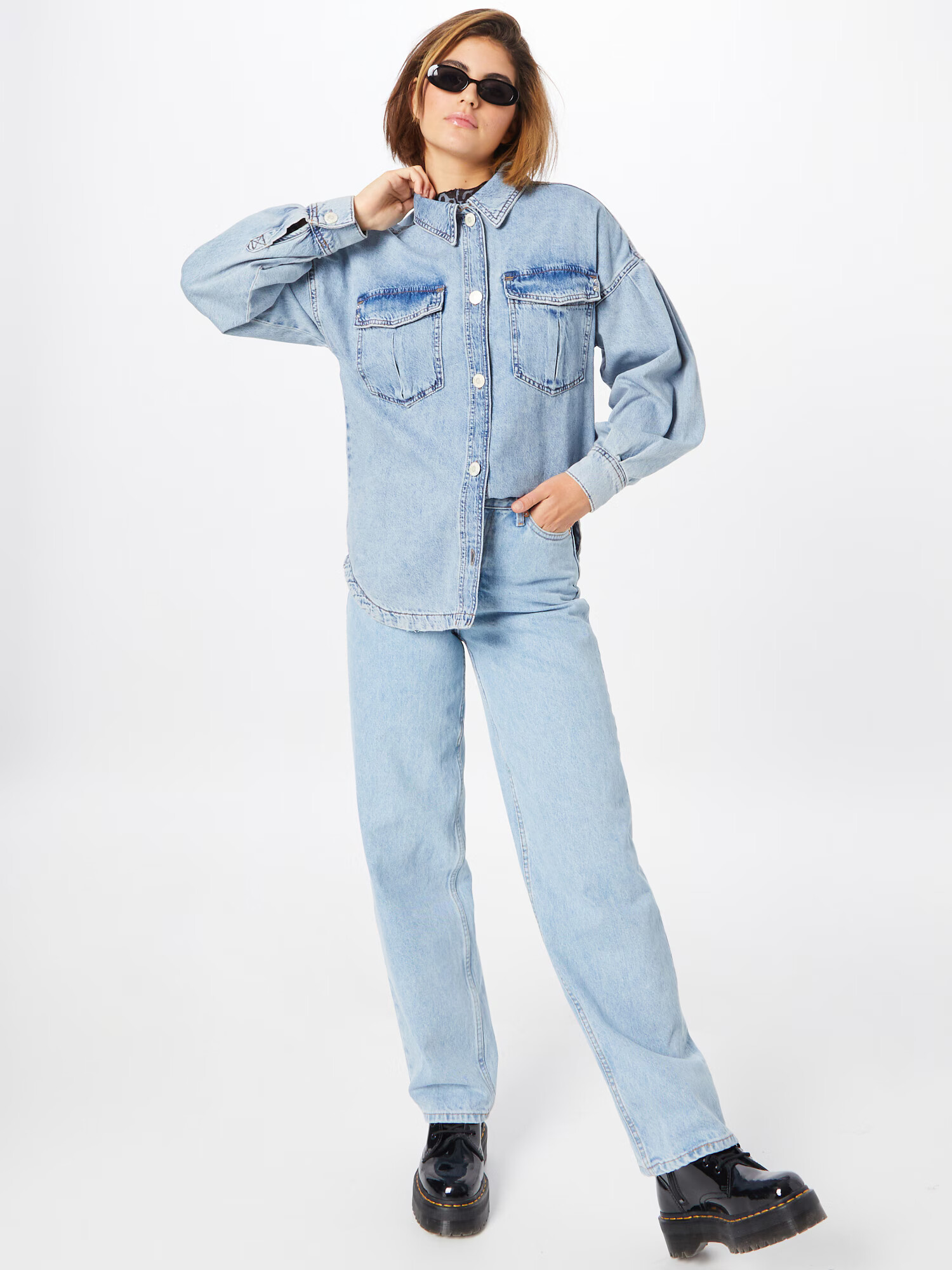 River Island Bluză albastru denim - Pled.ro