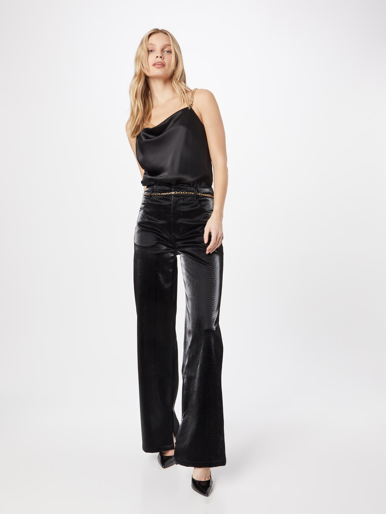 River Island Bluză body auriu / negru - Pled.ro