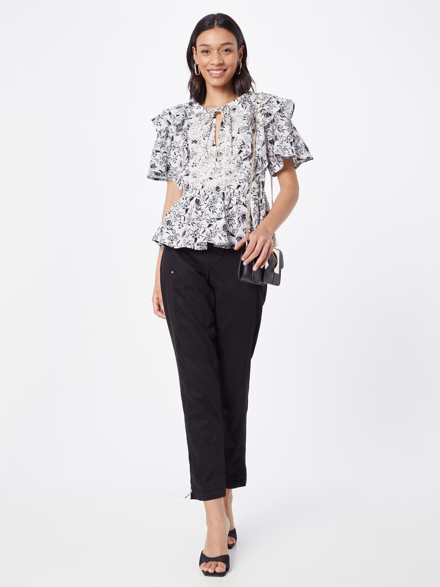 River Island Bluză crem / negru - Pled.ro