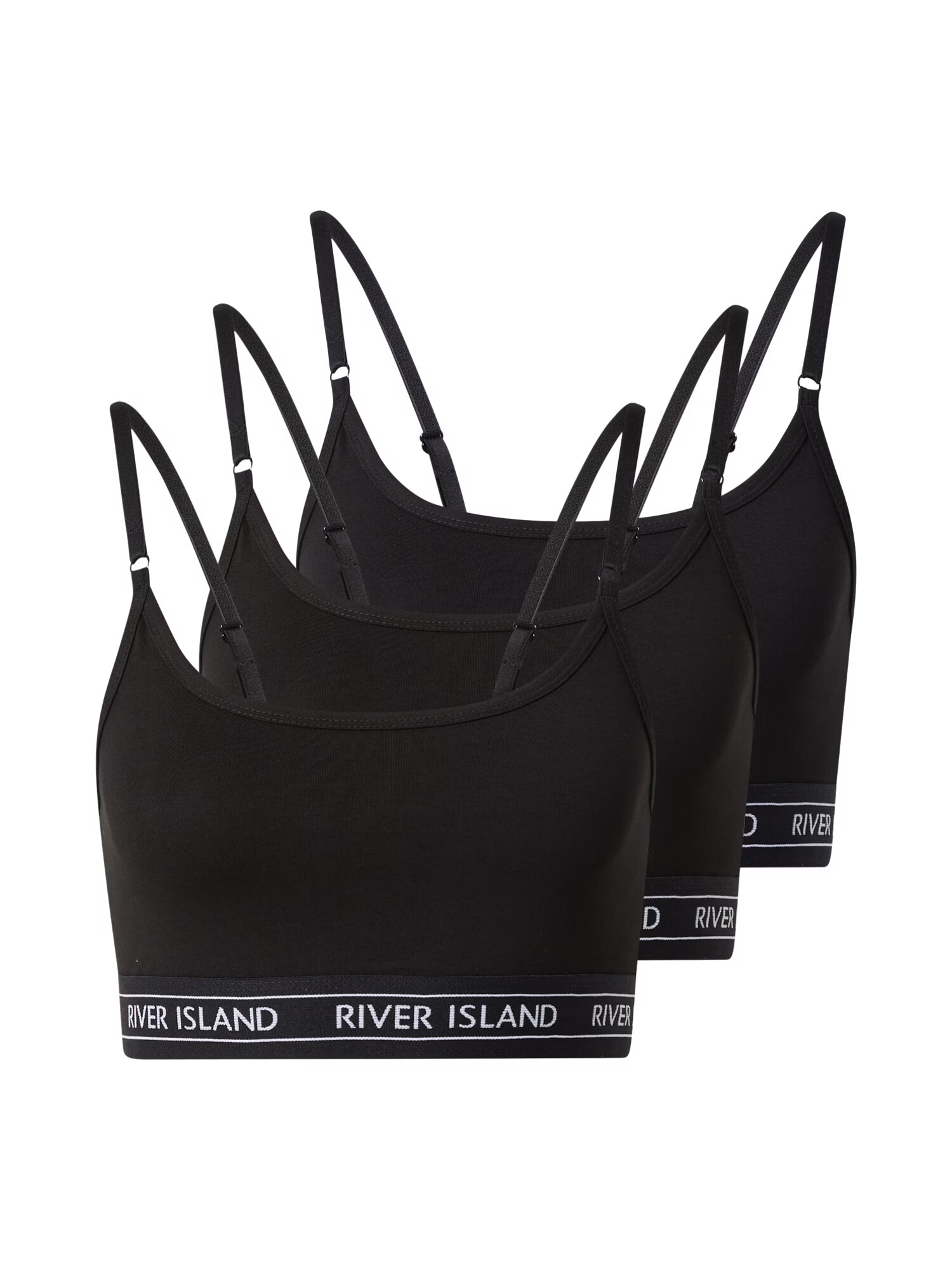 River Island Bluză de noapte negru / alb - Pled.ro