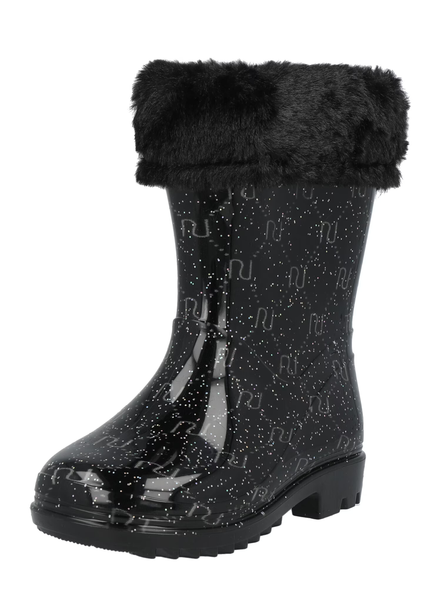 River Island Cizme de cauciuc 'WELLY' gri / negru - Pled.ro