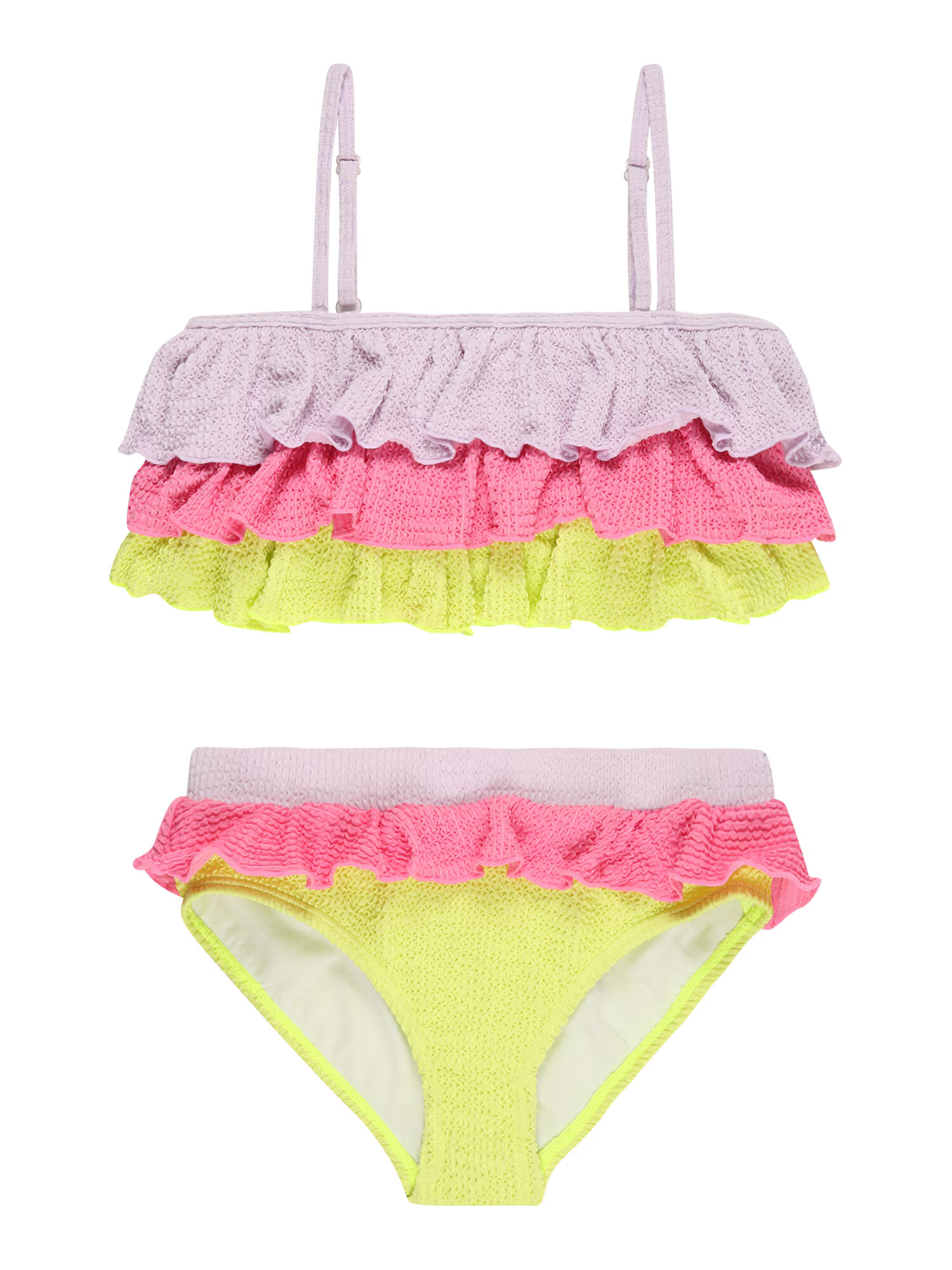 River Island Costum de baie două piese galben citron / mov liliachiu / roz deschis - Pled.ro