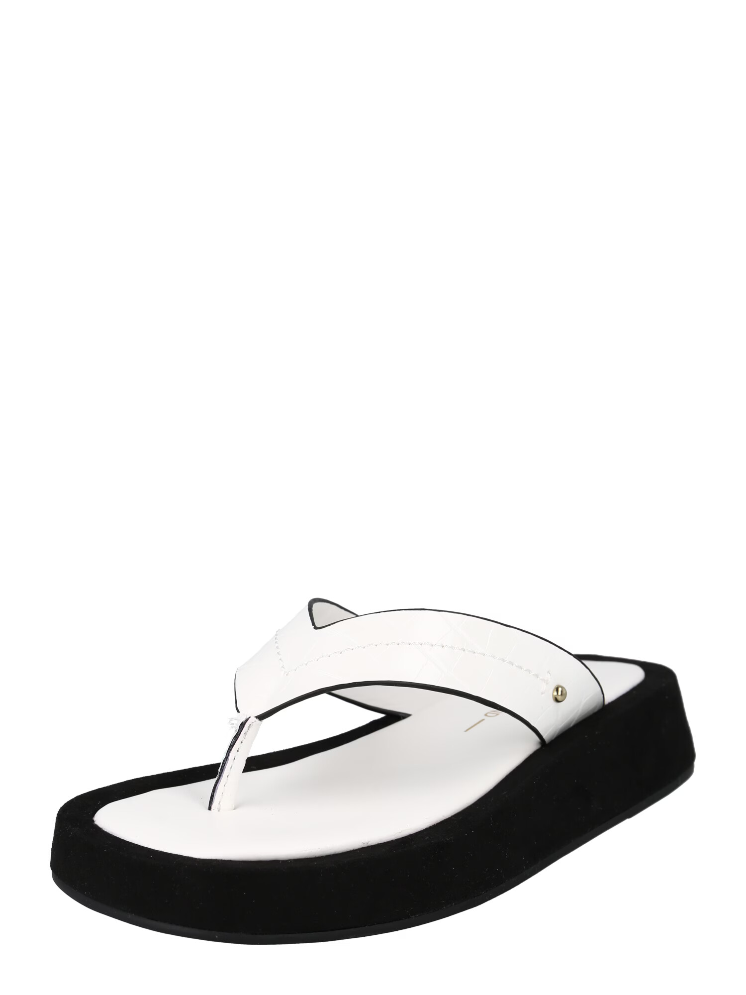 River Island Flip-flops negru / alb - Pled.ro