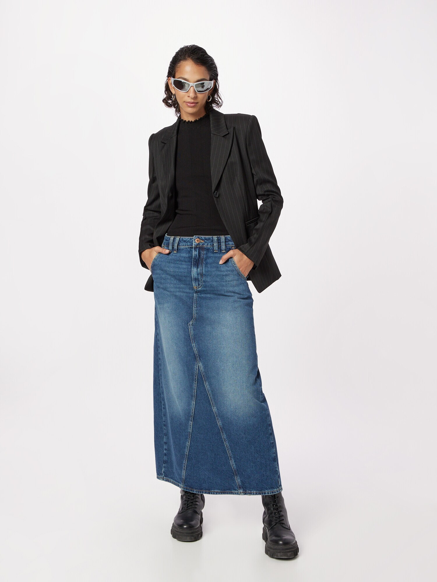 River Island Fustă albastru denim - Pled.ro