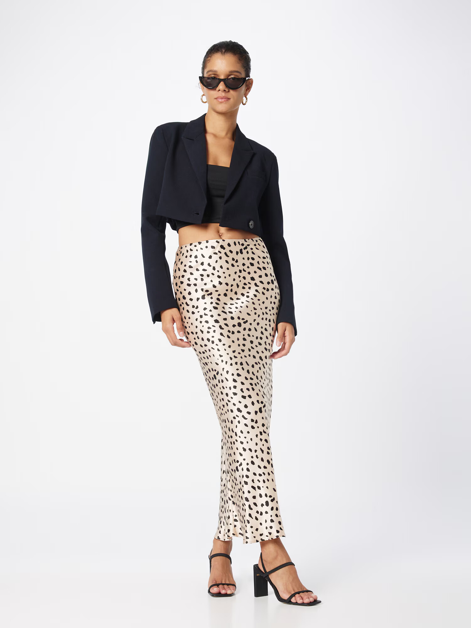 River Island Fustă 'EASY BIAS' bej / negru - Pled.ro