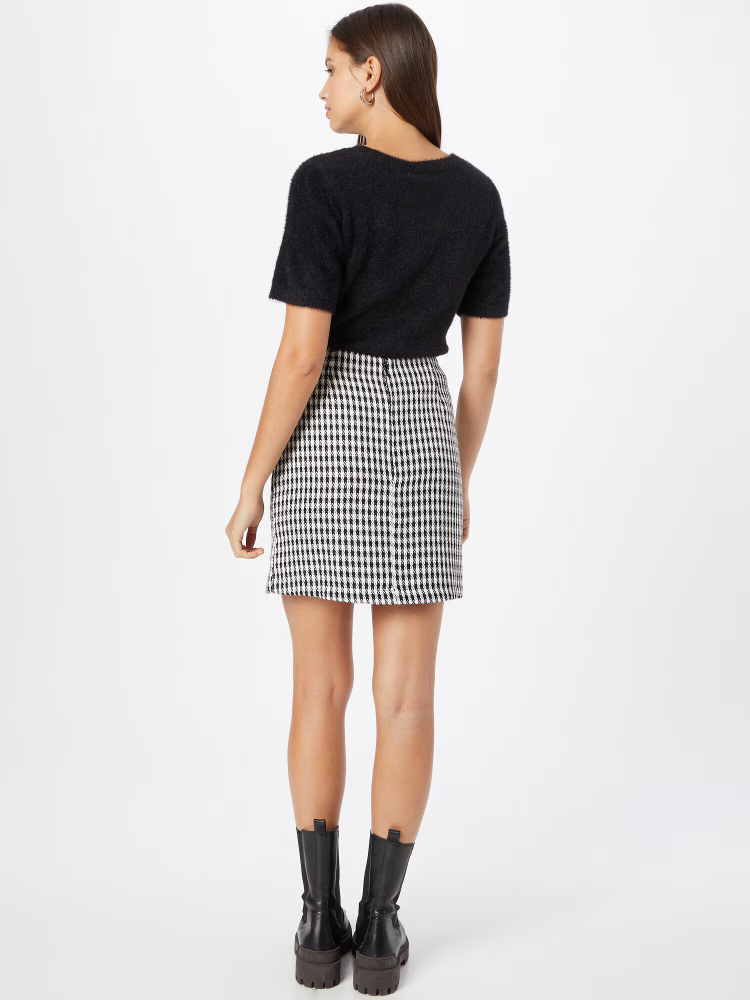 River Island Fustă negru / alb - Pled.ro