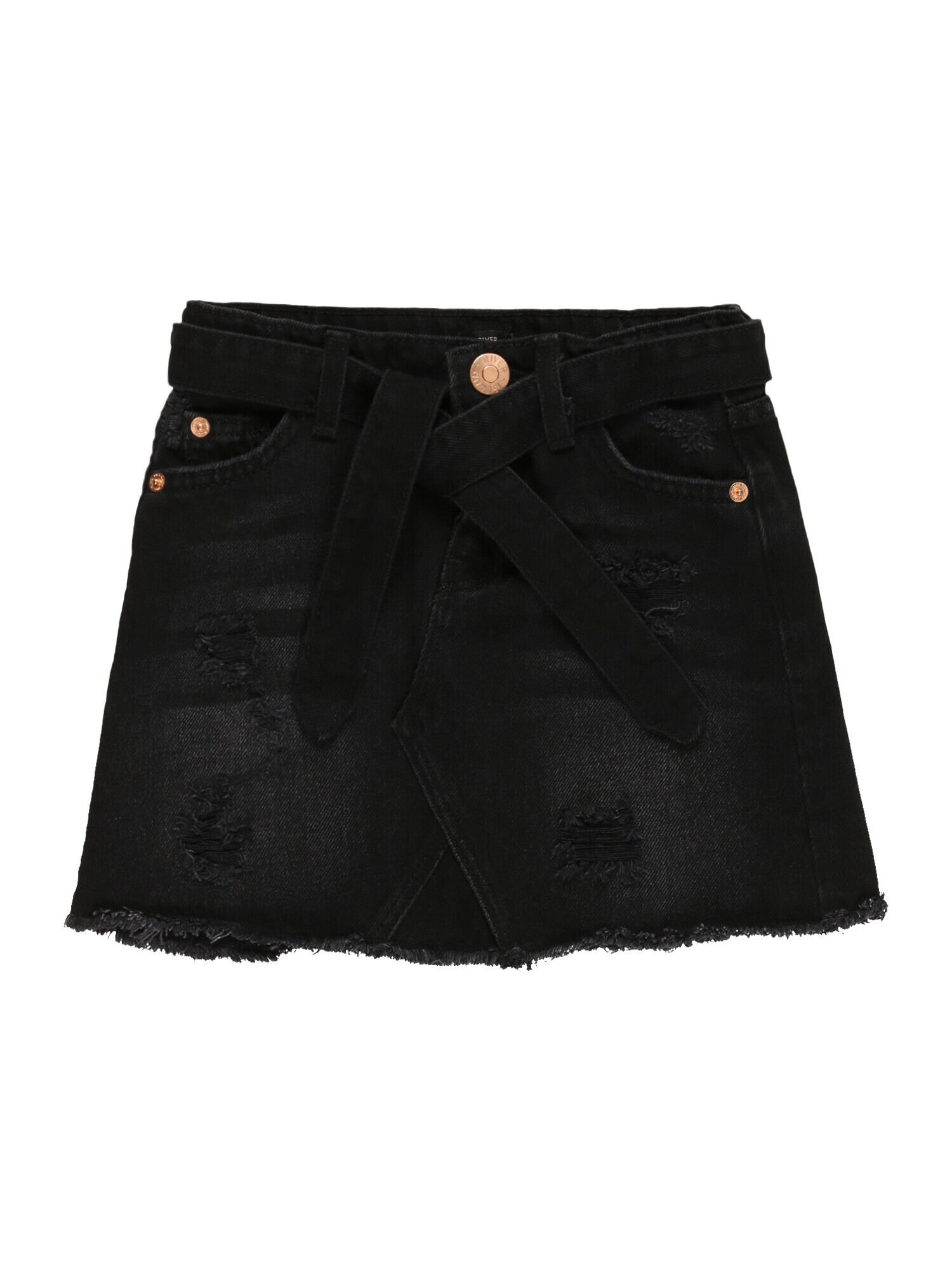 River Island Fustă negru denim - Pled.ro