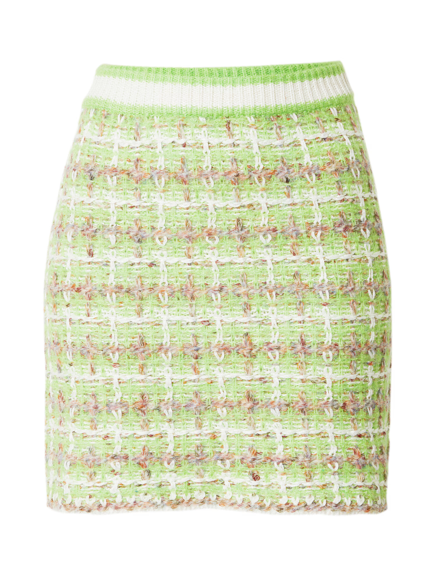 River Island Fustă ocru / verde deschis / alb - Pled.ro