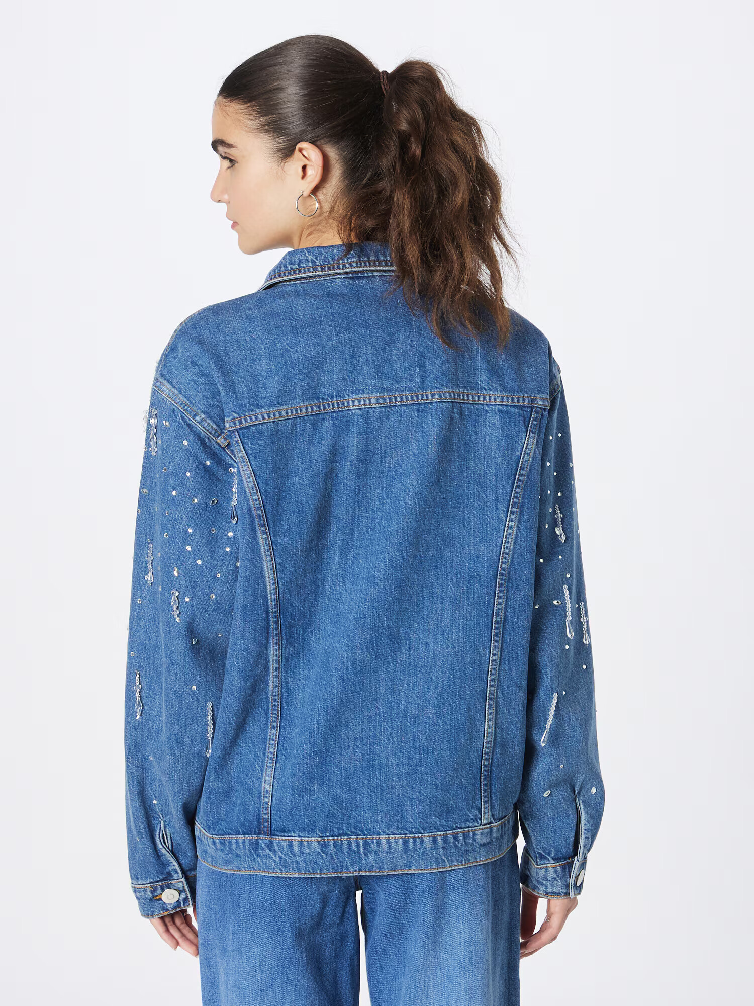 River Island Geacă de primăvară-toamnă albastru denim - Pled.ro