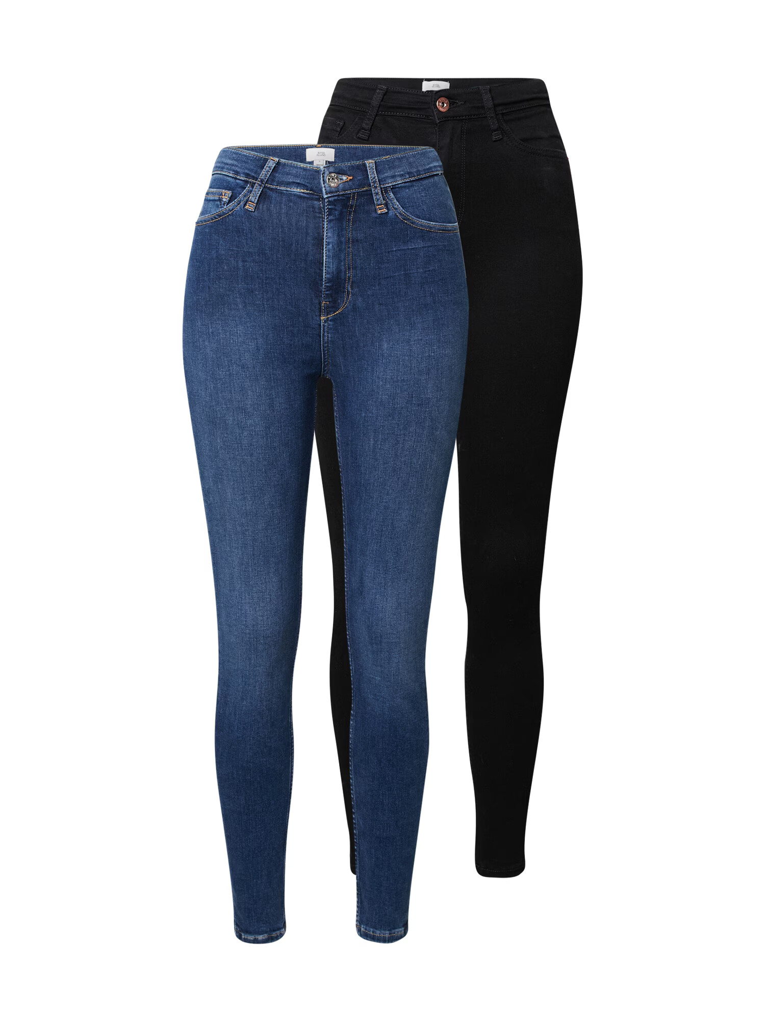 River Island Jeans albastru denim / negru - Pled.ro