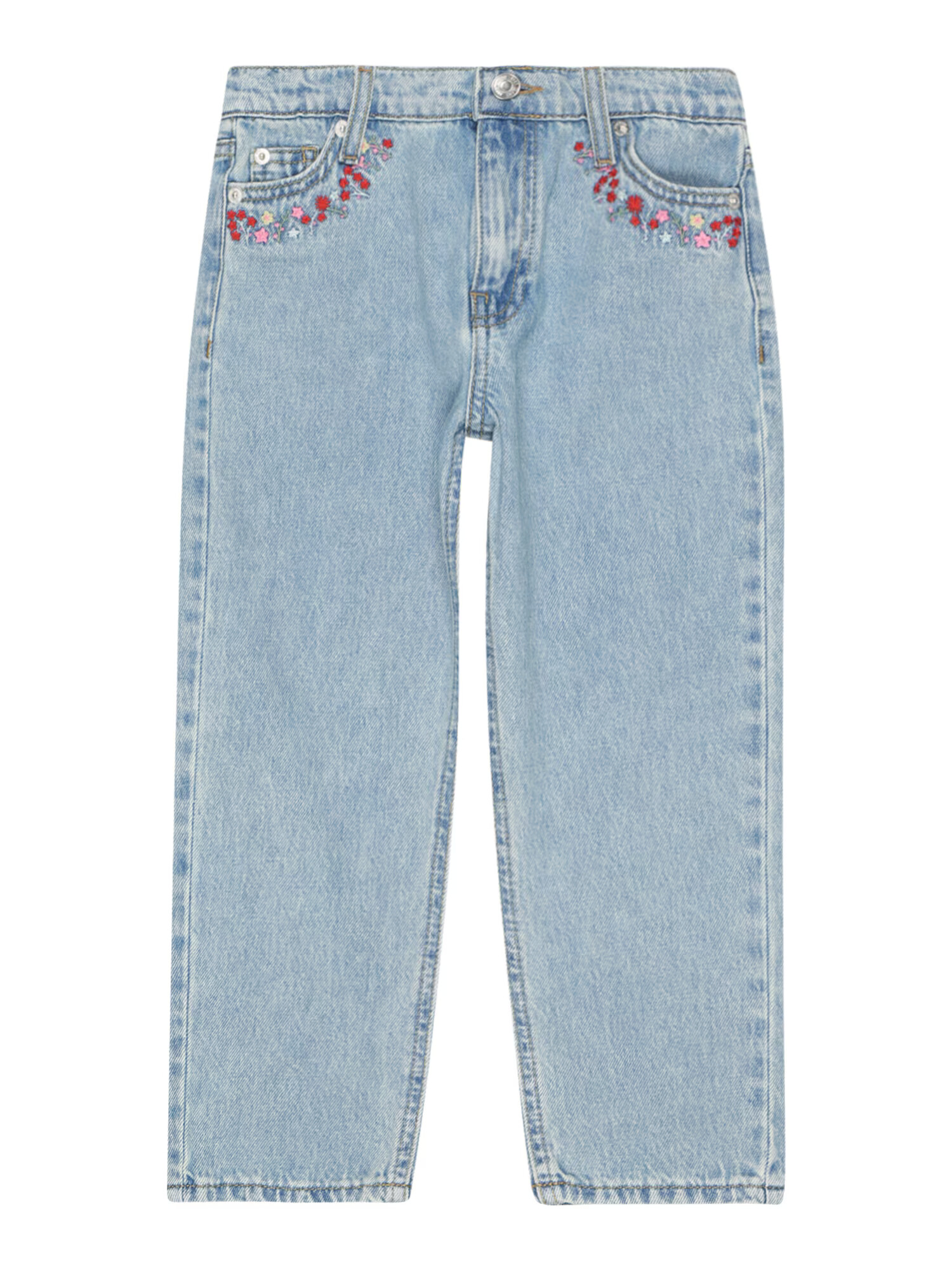 River Island Jeans albastru denim / verde pastel / roz deschis / roșu carmin - Pled.ro