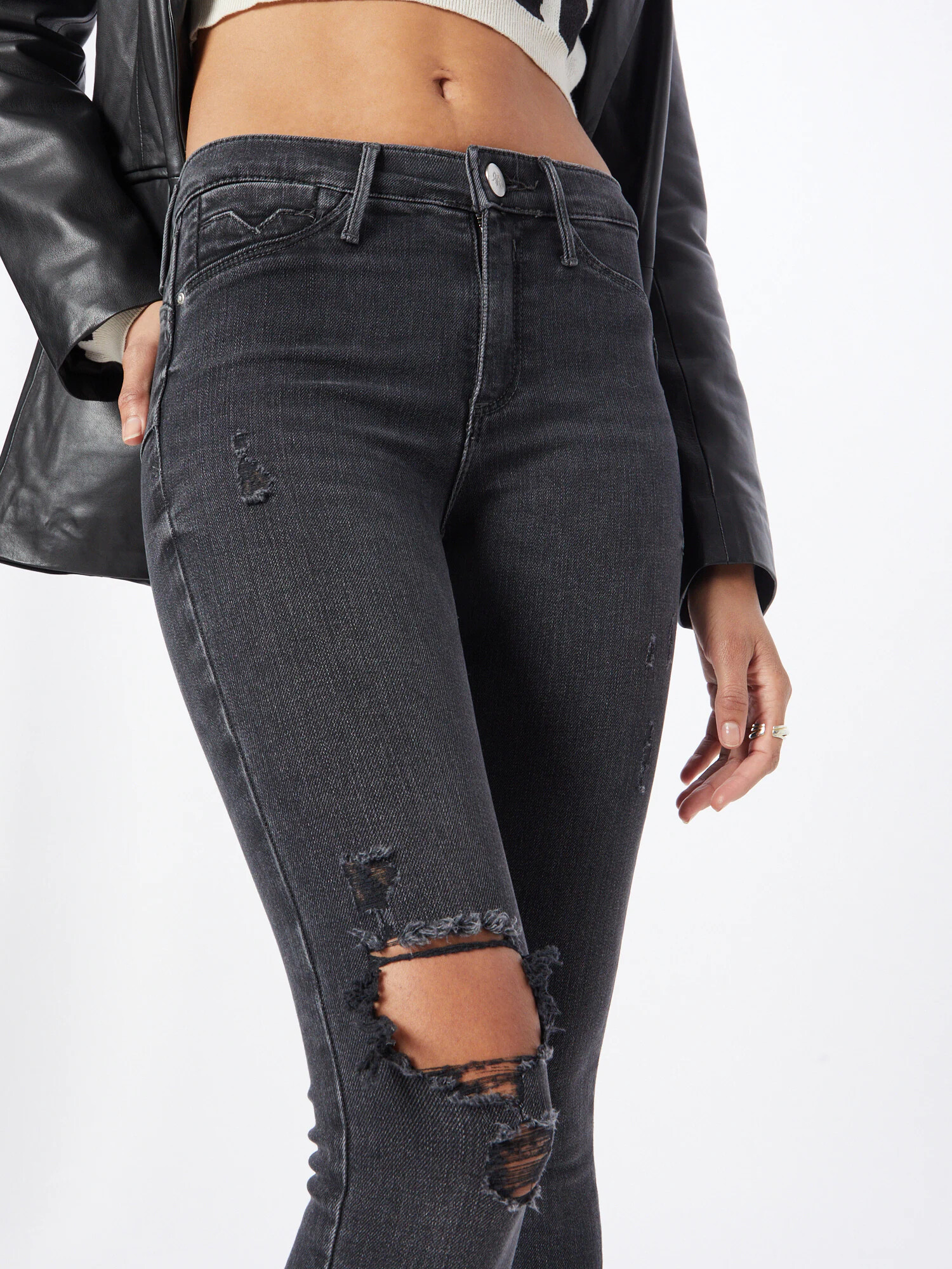 River Island Jeans 'MOLLY' negru denim - Pled.ro