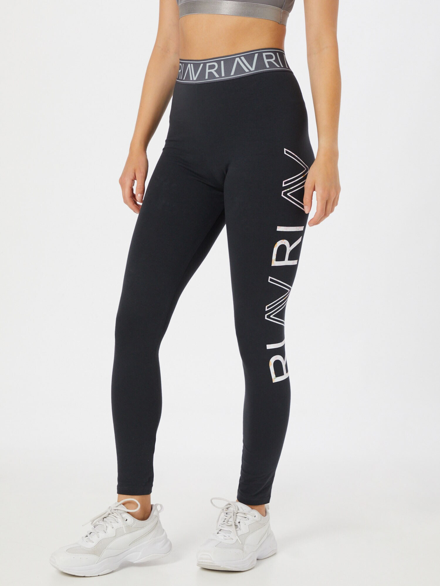 River Island Leggings gri metalic / gri amestecat / alb - Pled.ro