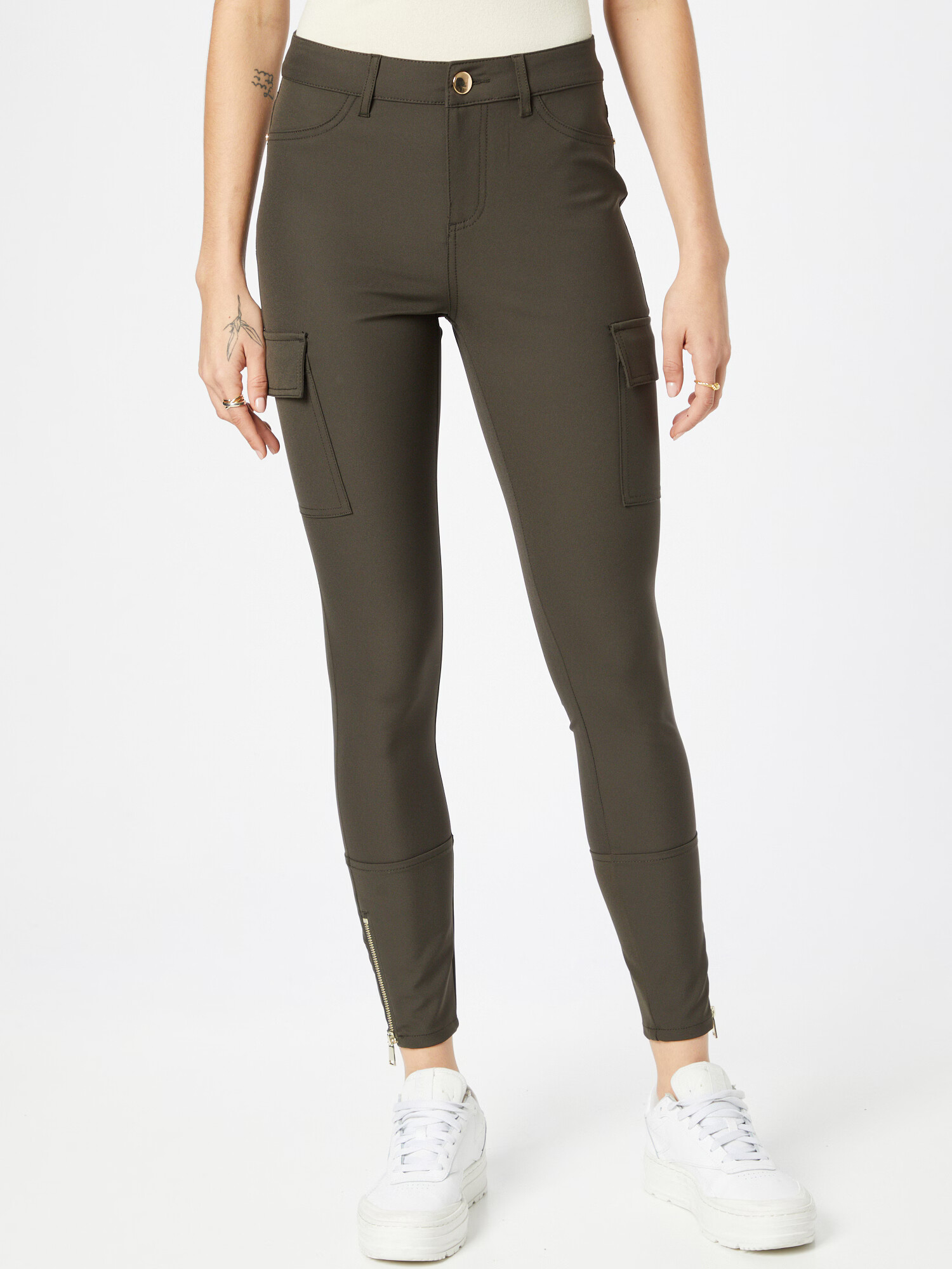 River Island Pantaloni cu buzunare kaki - Pled.ro