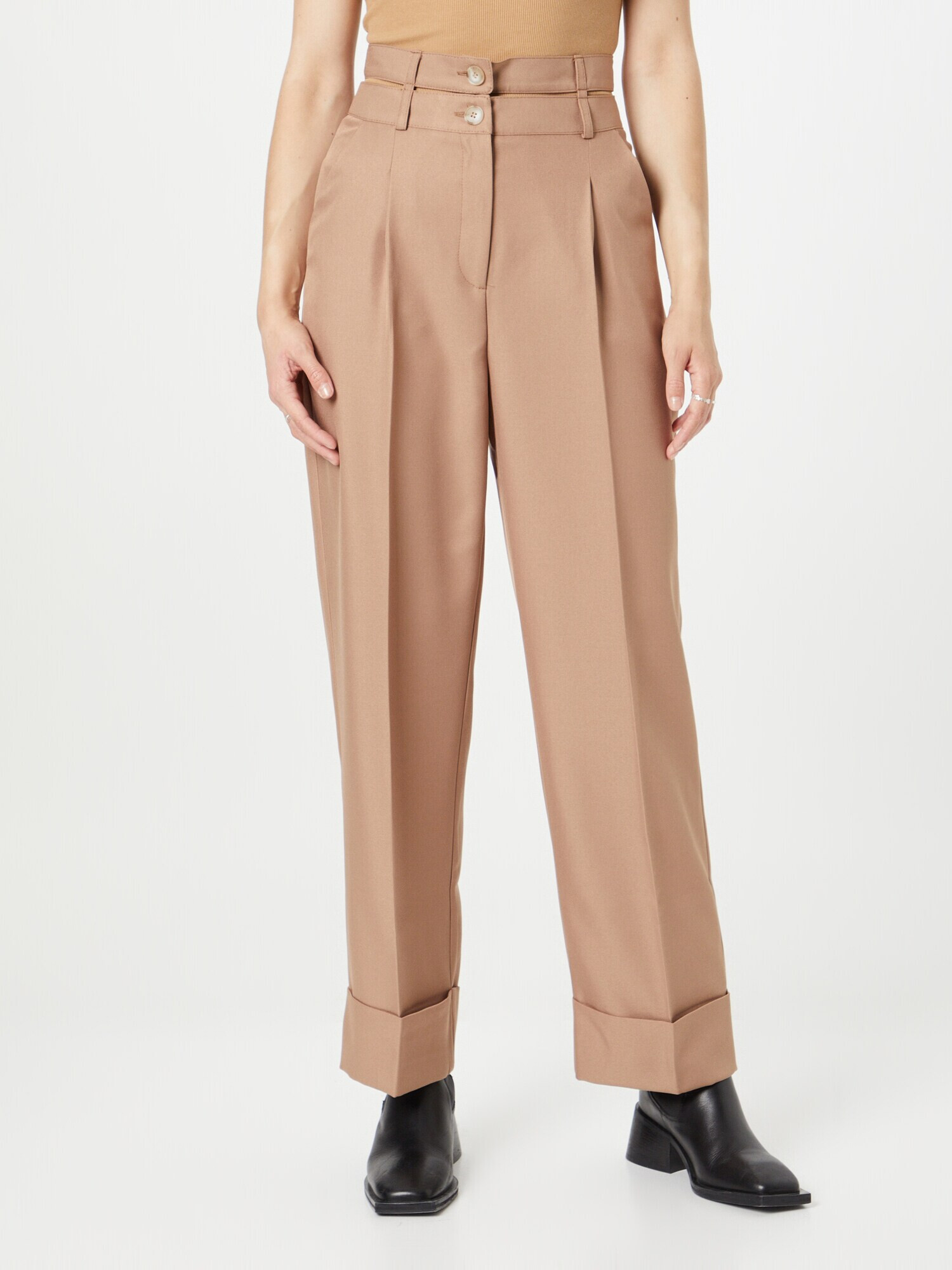 River Island Pantaloni cutați bej - Pled.ro