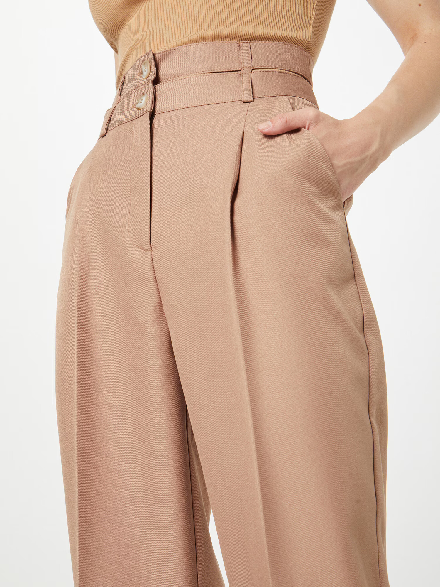 River Island Pantaloni cutați bej - Pled.ro