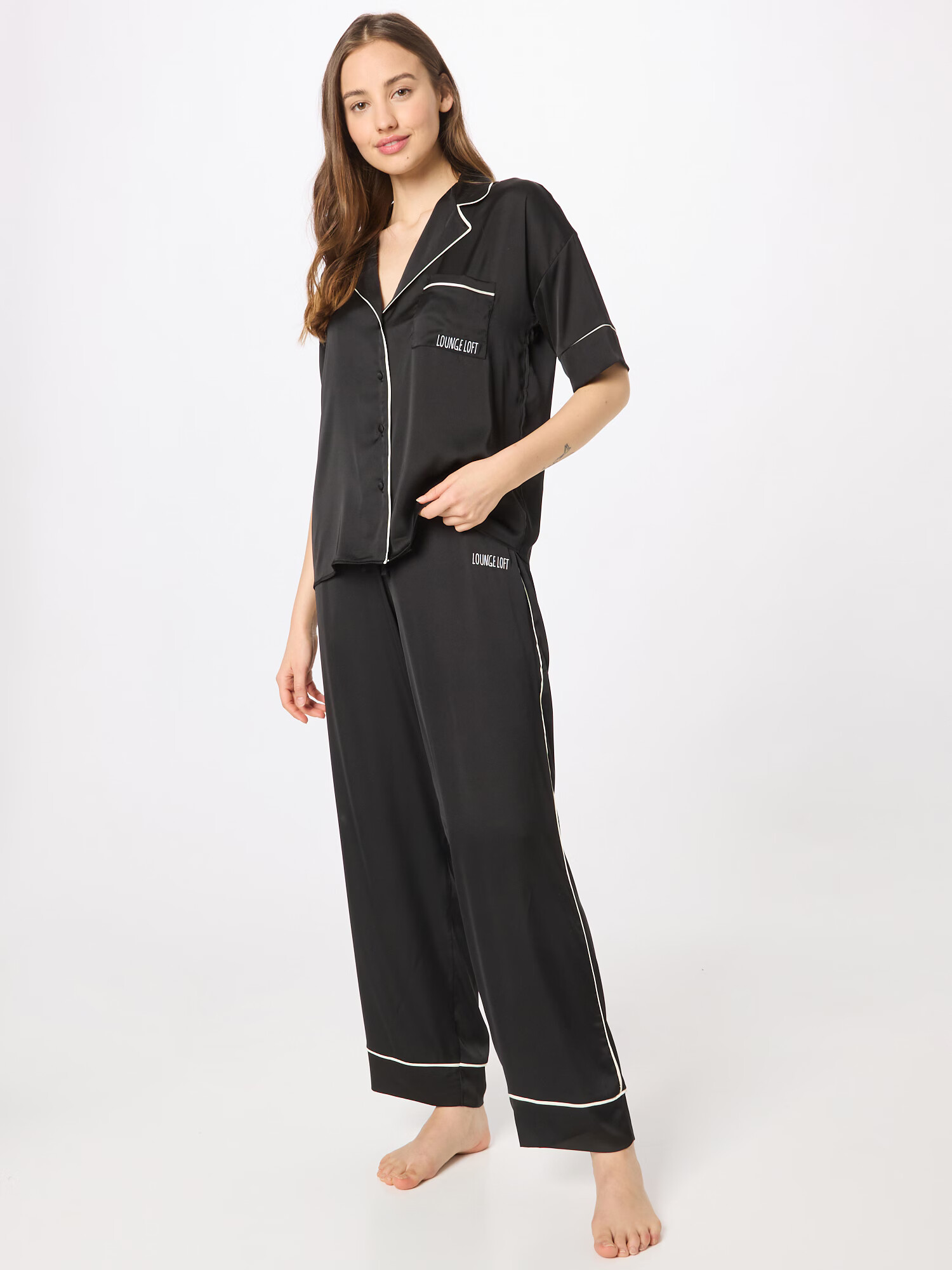 River Island Pantaloni de pijama bej / negru - Pled.ro