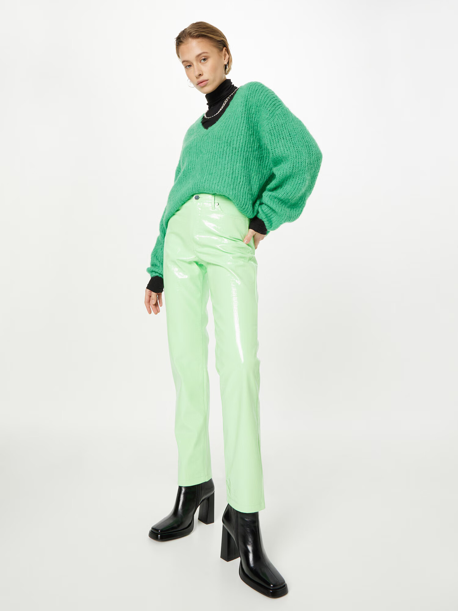 River Island Pantaloni verde mentă - Pled.ro