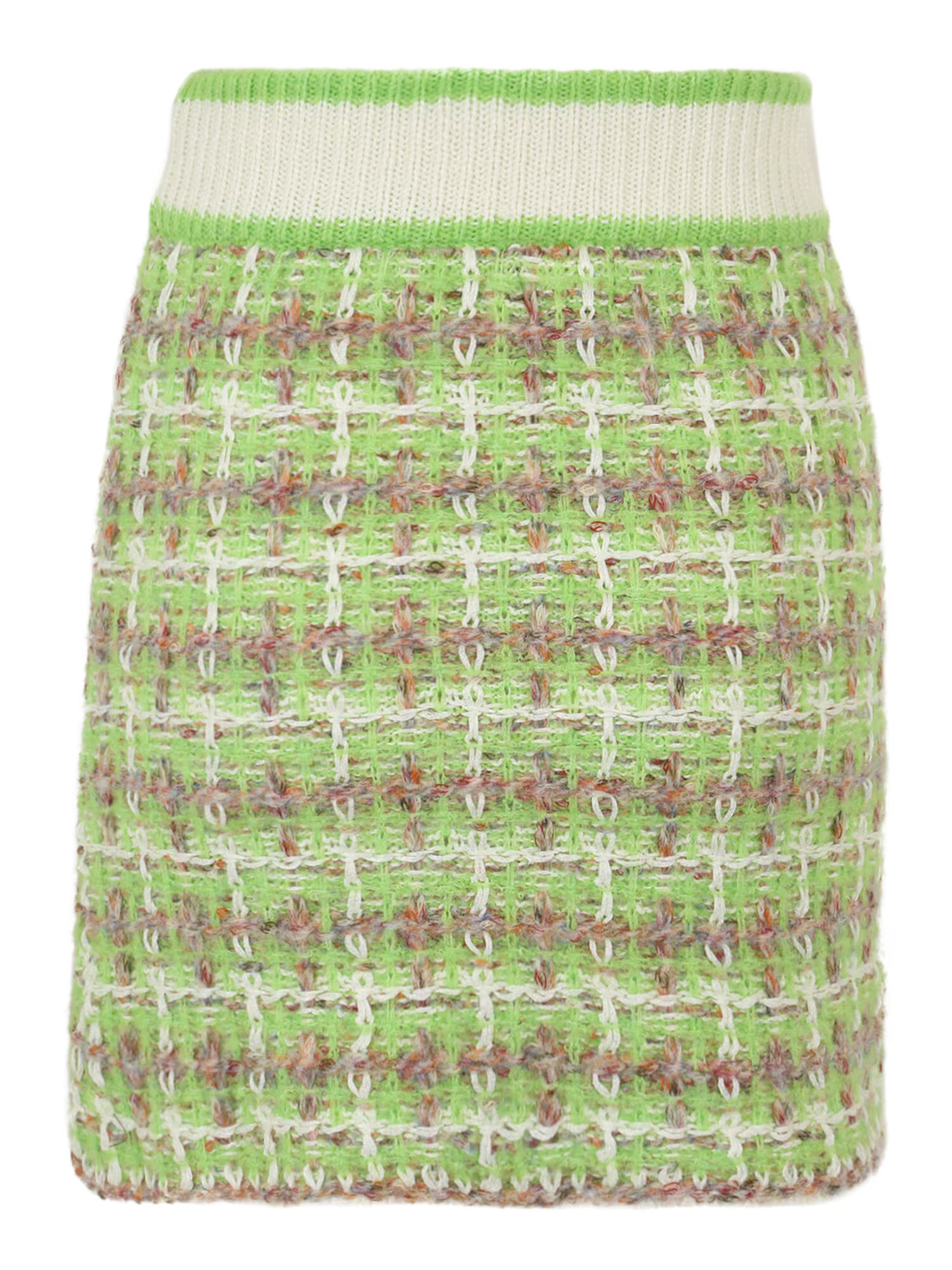 River Island Petite Fustă maro ruginiu / gri / verde kiwi / alb - Pled.ro