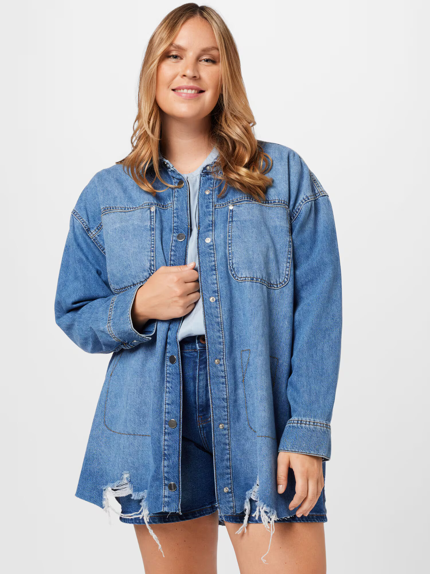 River Island Plus Bluză albastru denim - Pled.ro