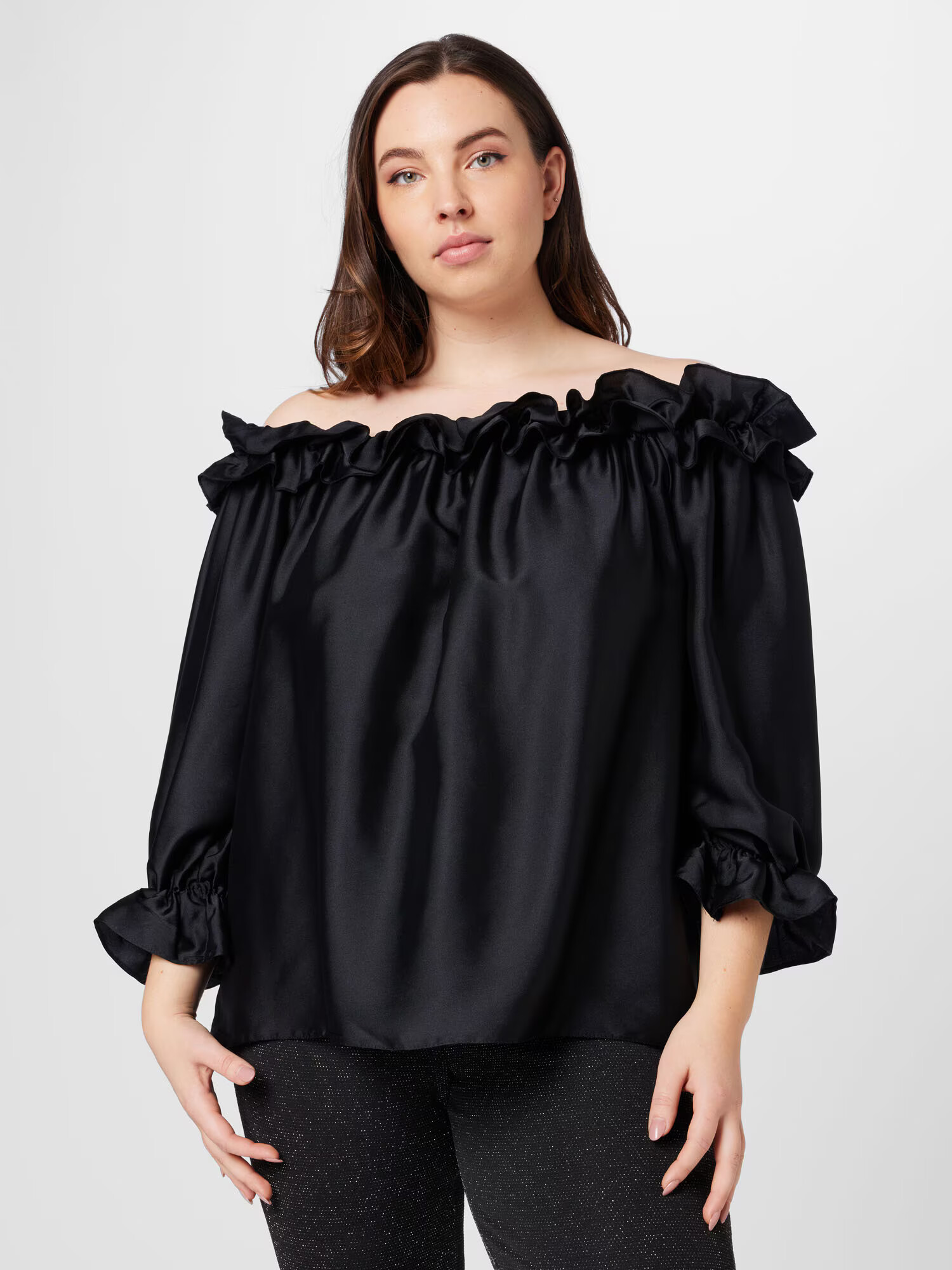 River Island Plus Bluză negru - Pled.ro