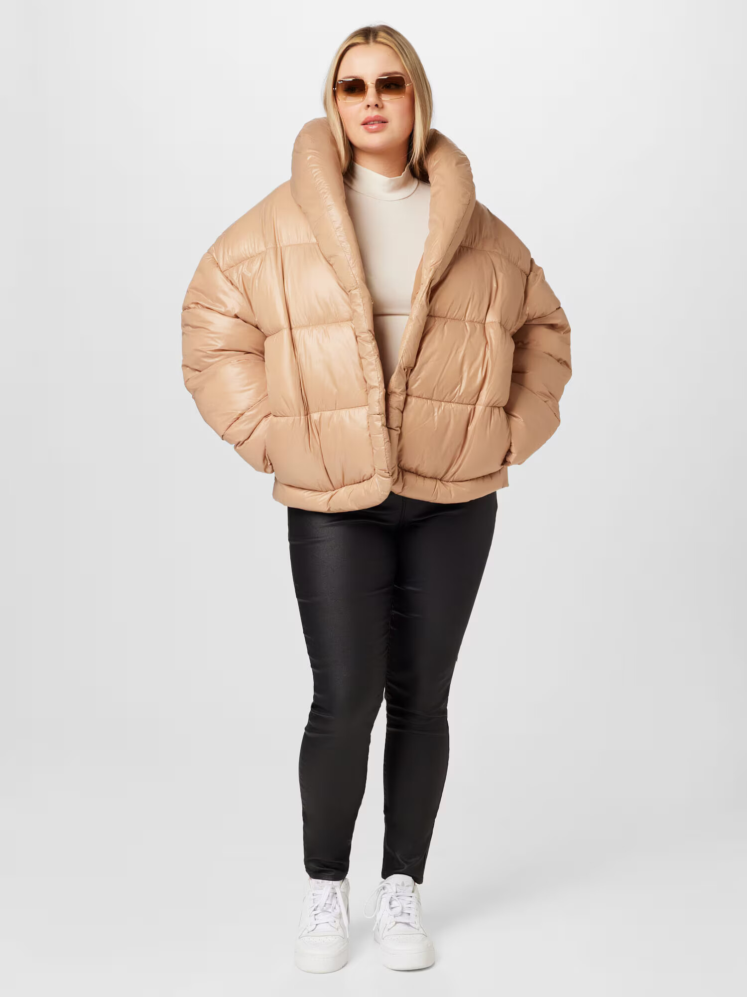 River Island Plus Geacă de iarnă 'CROISSANT COCOON' bej închis - Pled.ro