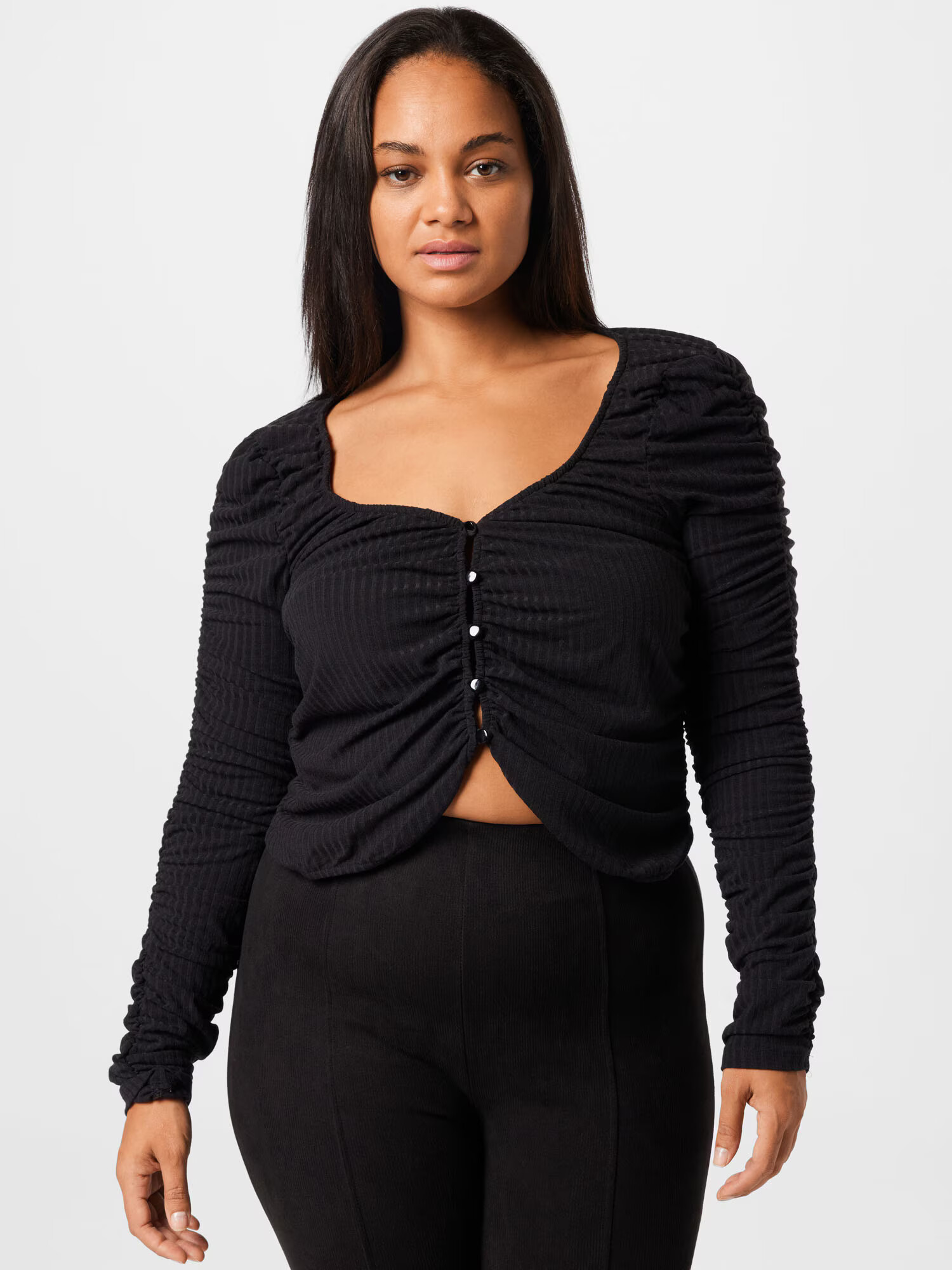 River Island Plus Geacă tricotată negru - Pled.ro