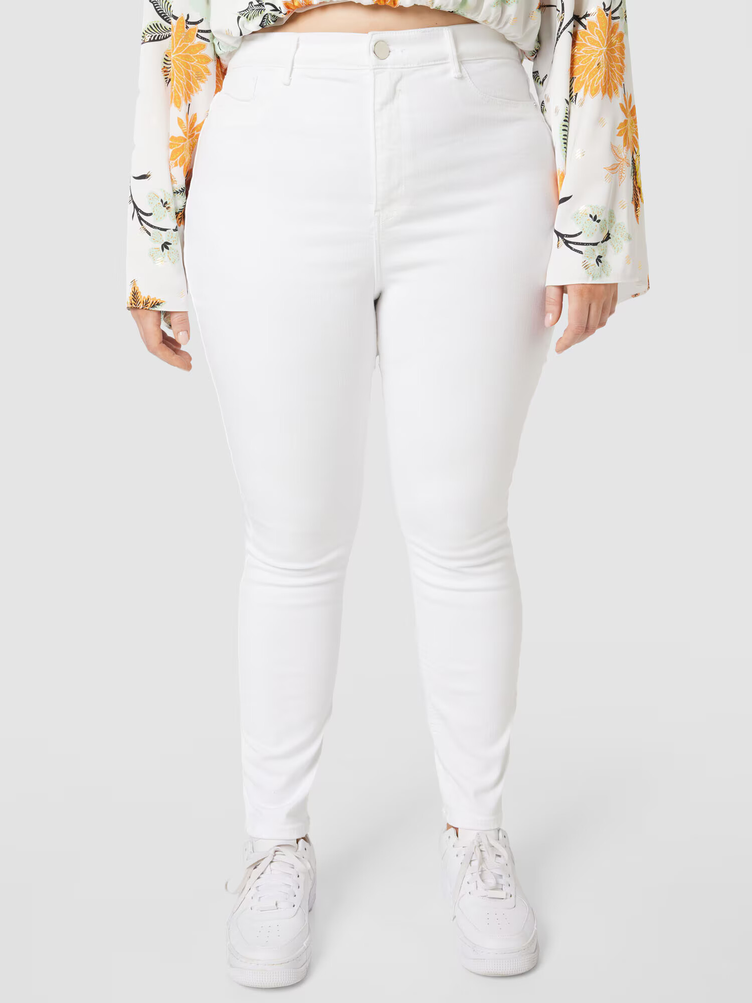 River Island Plus Jeans alb - Pled.ro