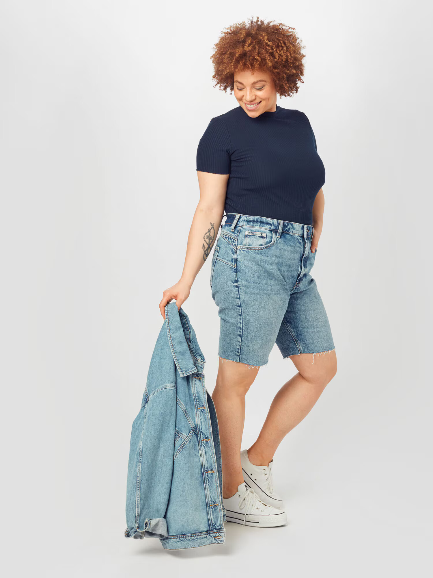 River Island Plus Jeans albastru denim - Pled.ro