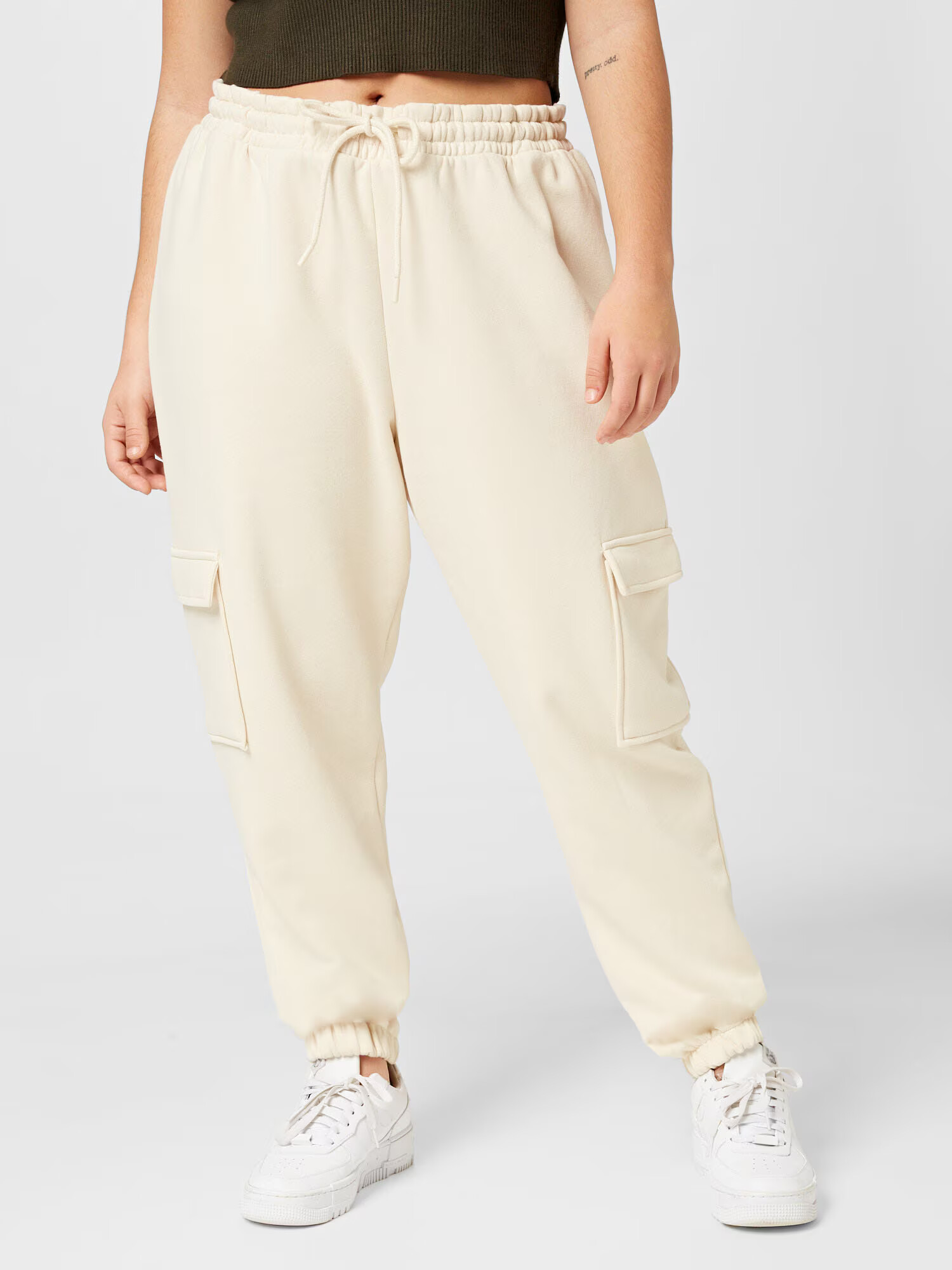 River Island Plus Pantaloni cu buzunare bej - Pled.ro