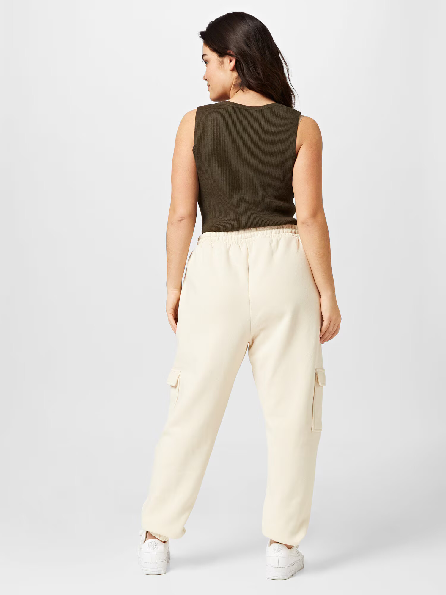 River Island Plus Pantaloni cu buzunare bej - Pled.ro