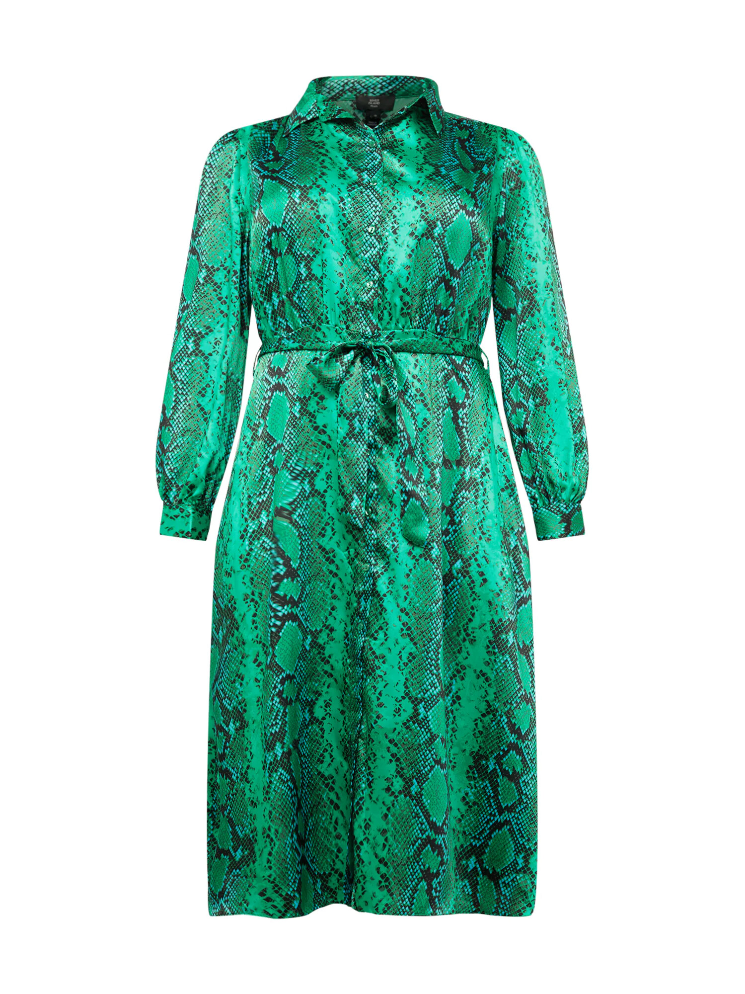 River Island Plus Rochie tip bluză verde / verde jad / negru - Pled.ro