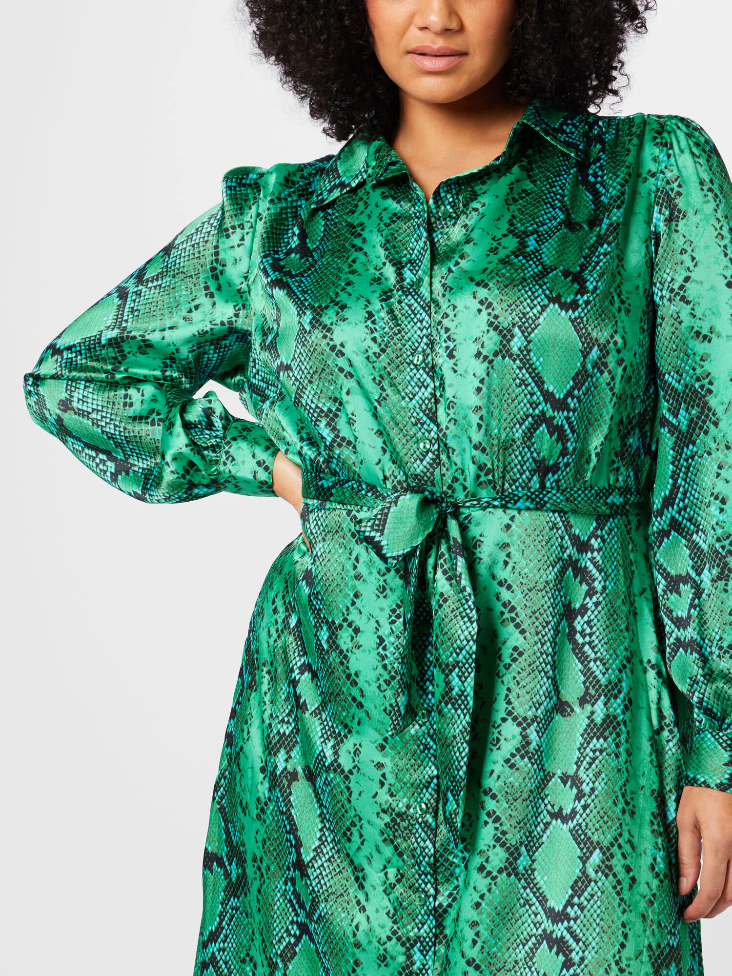 River Island Plus Rochie tip bluză verde / verde jad / negru - Pled.ro