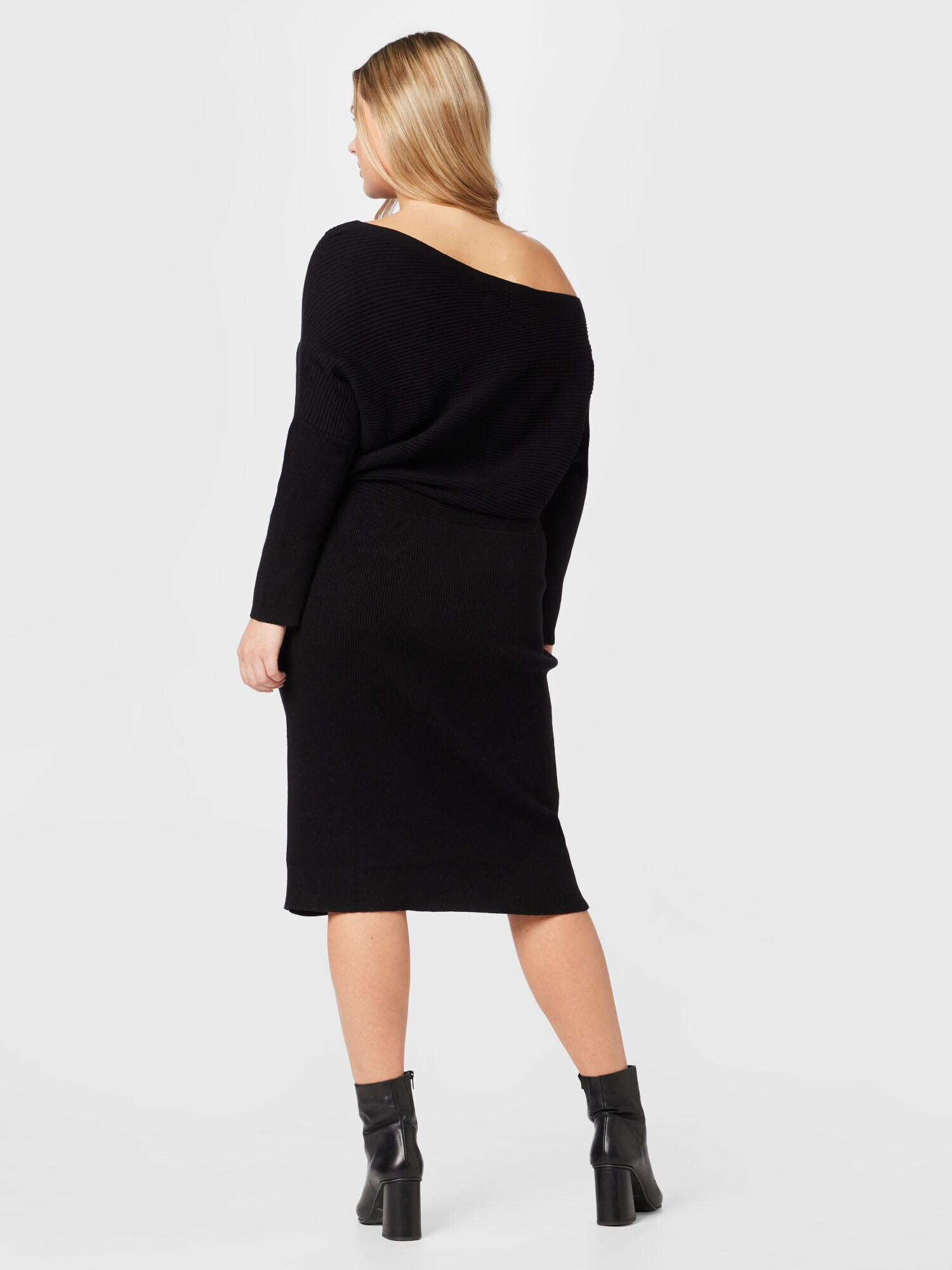 River Island Plus Rochie tricotat negru - Pled.ro