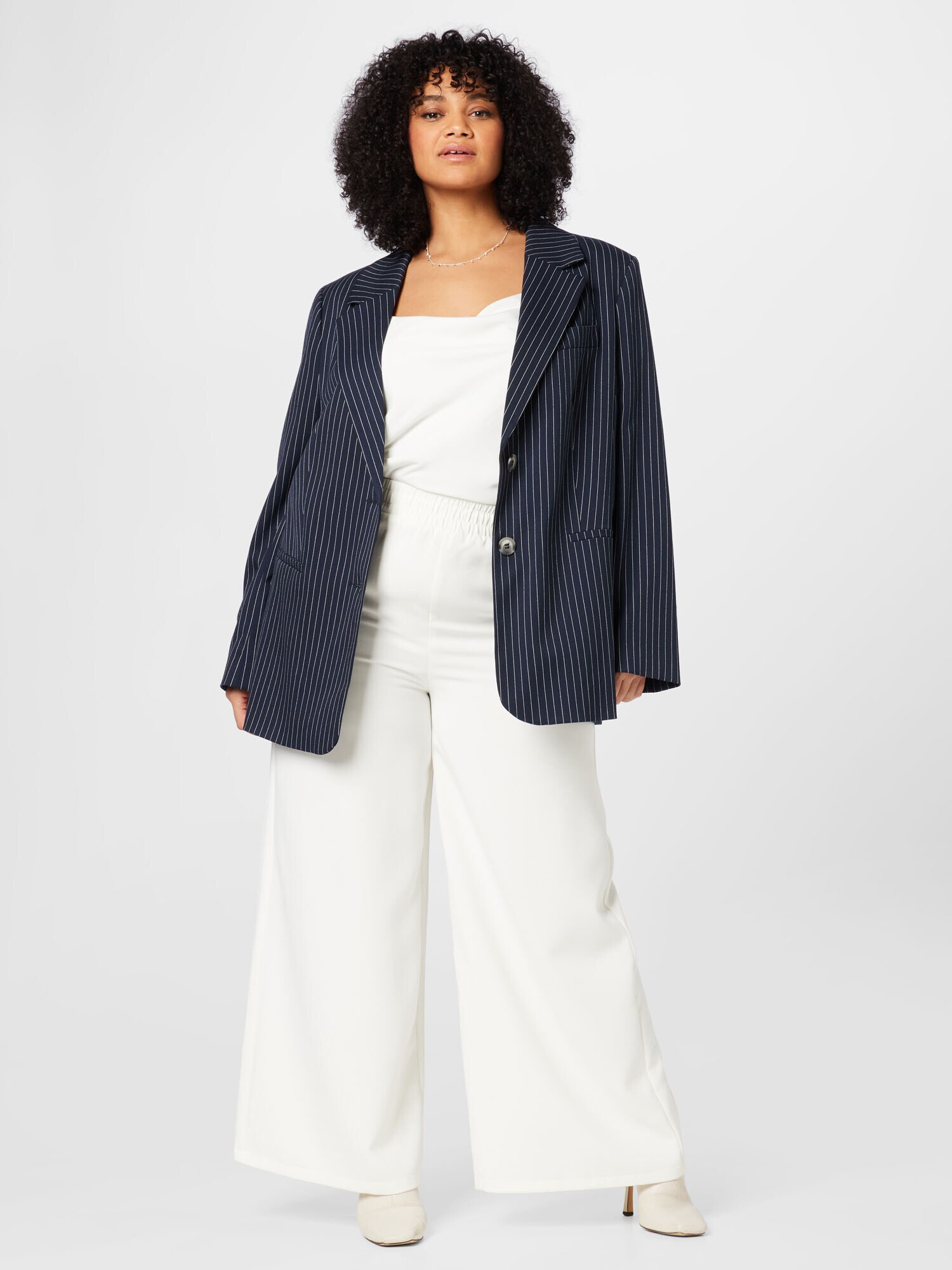 River Island Plus Sacou bleumarin / alb - Pled.ro