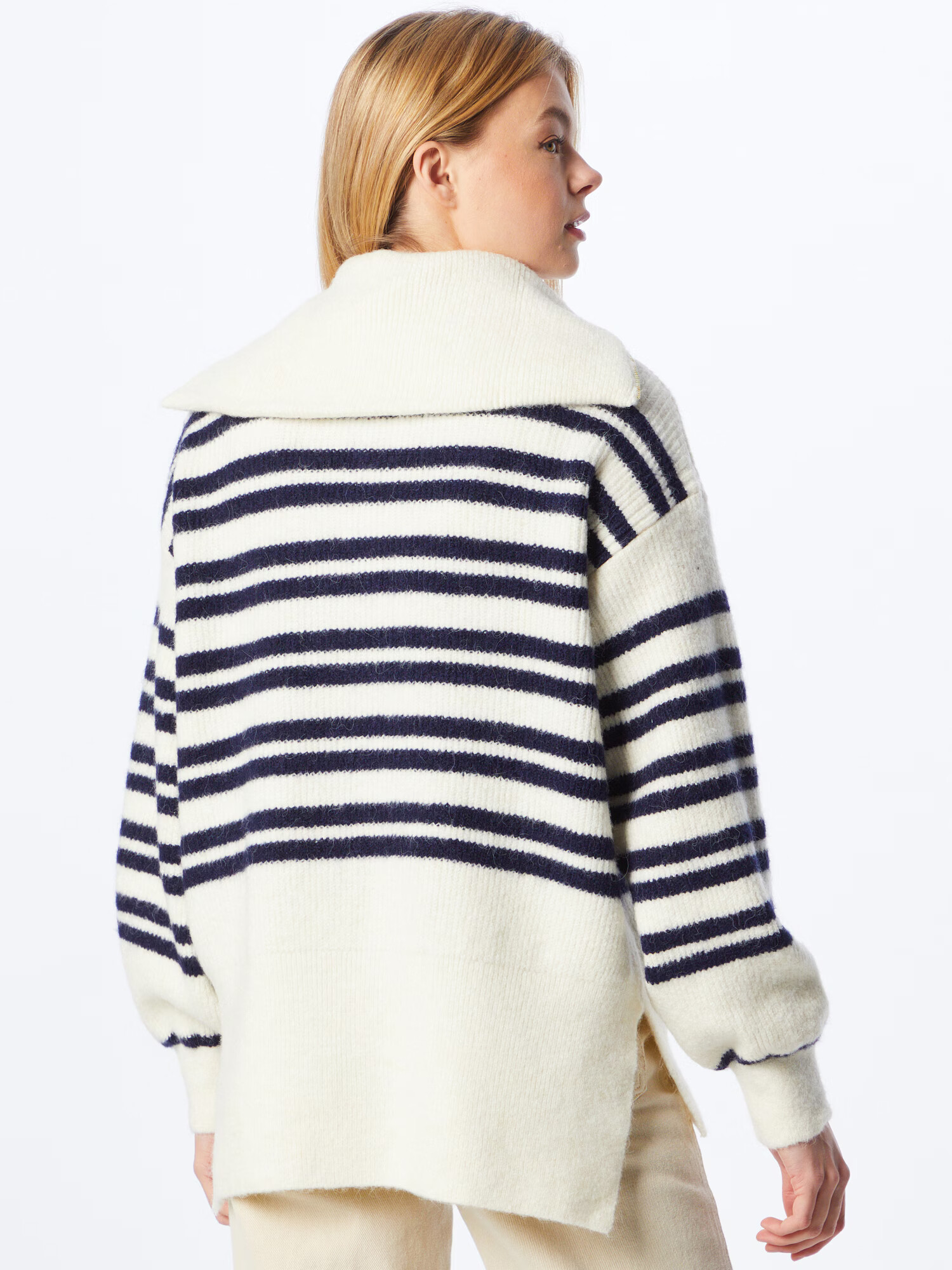 River Island Pulover bej / bleumarin - Pled.ro