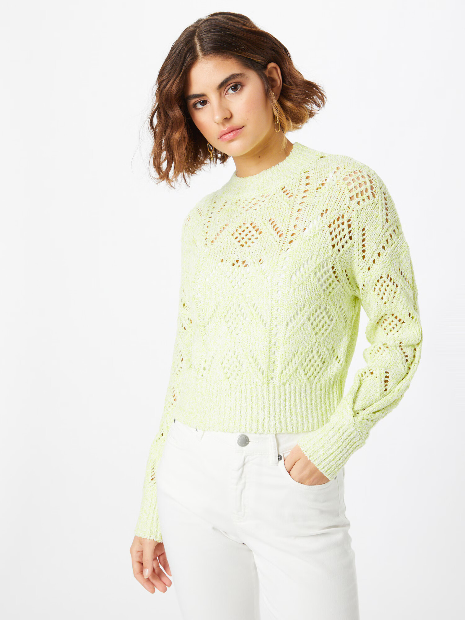 River Island Pulover 'POINTELLE' verde deschis - Pled.ro