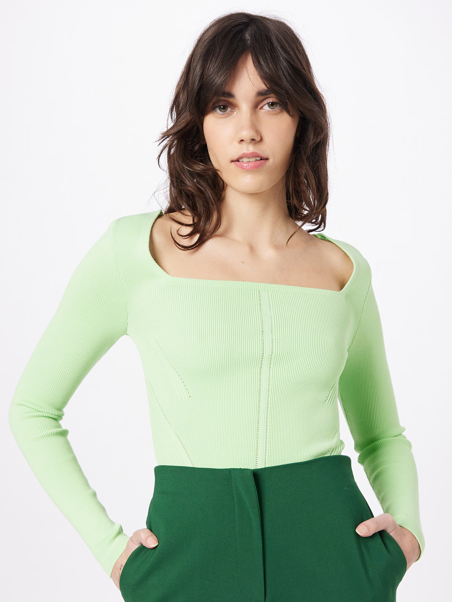 River Island Pulover verde deschis - Pled.ro