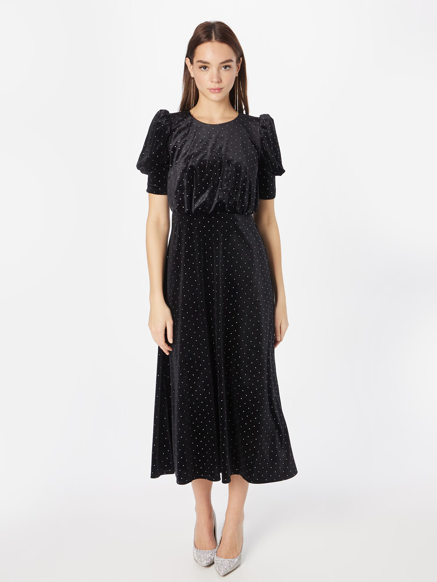 River Island Rochie negru / alb - Pled.ro