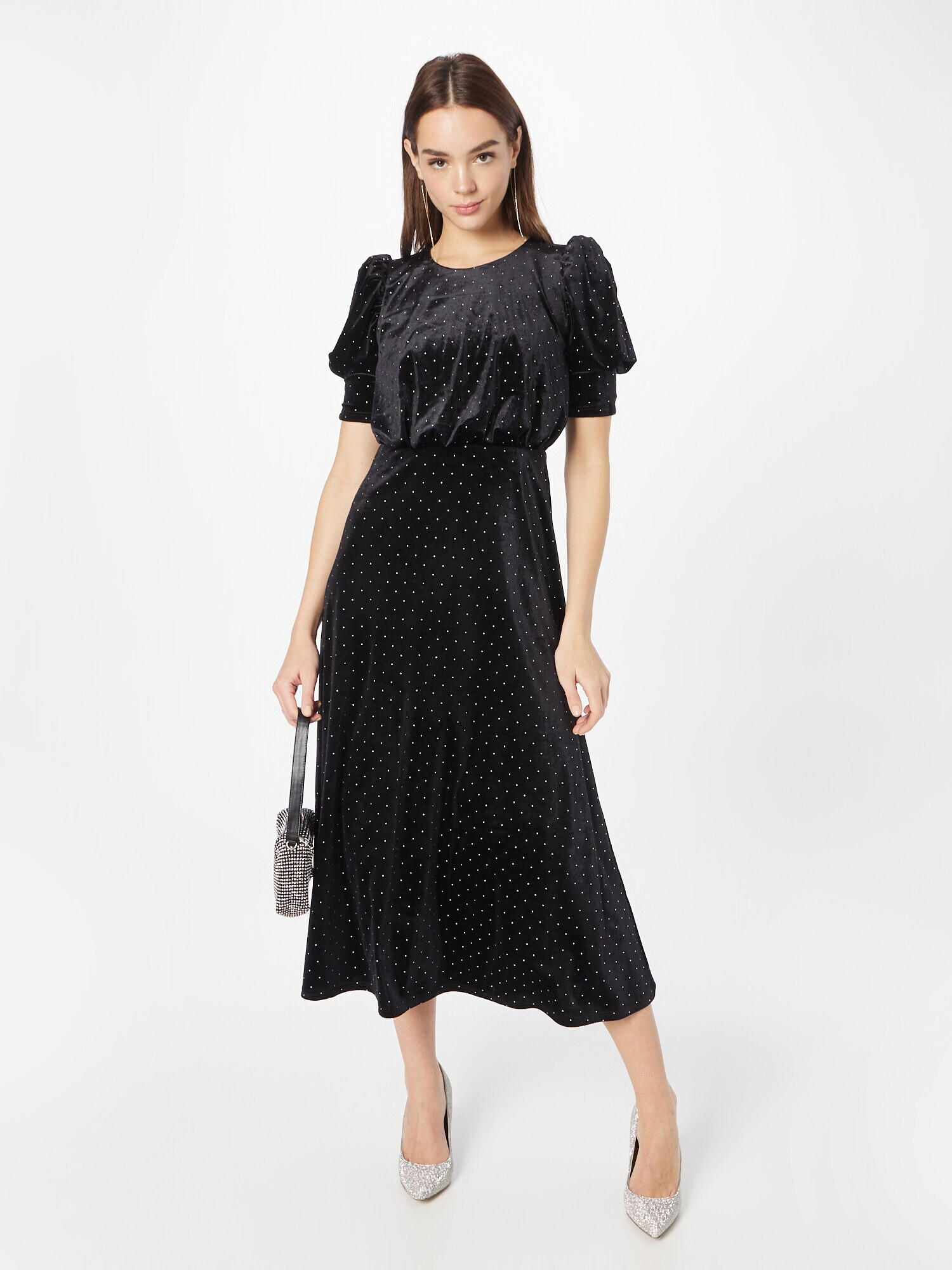 River Island Rochie negru / alb - Pled.ro